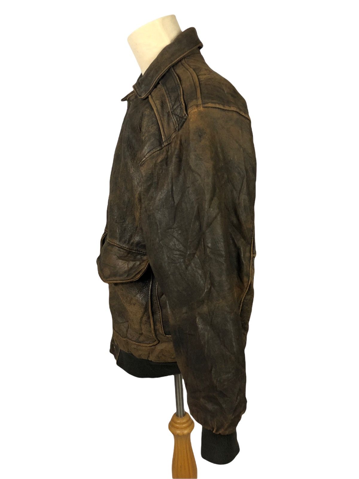 Genuine Leather Vintage Japanese Brand Suburban B3 Leather Jacket Size US M / EU 48-50 / 2 - 9 Thumbnail