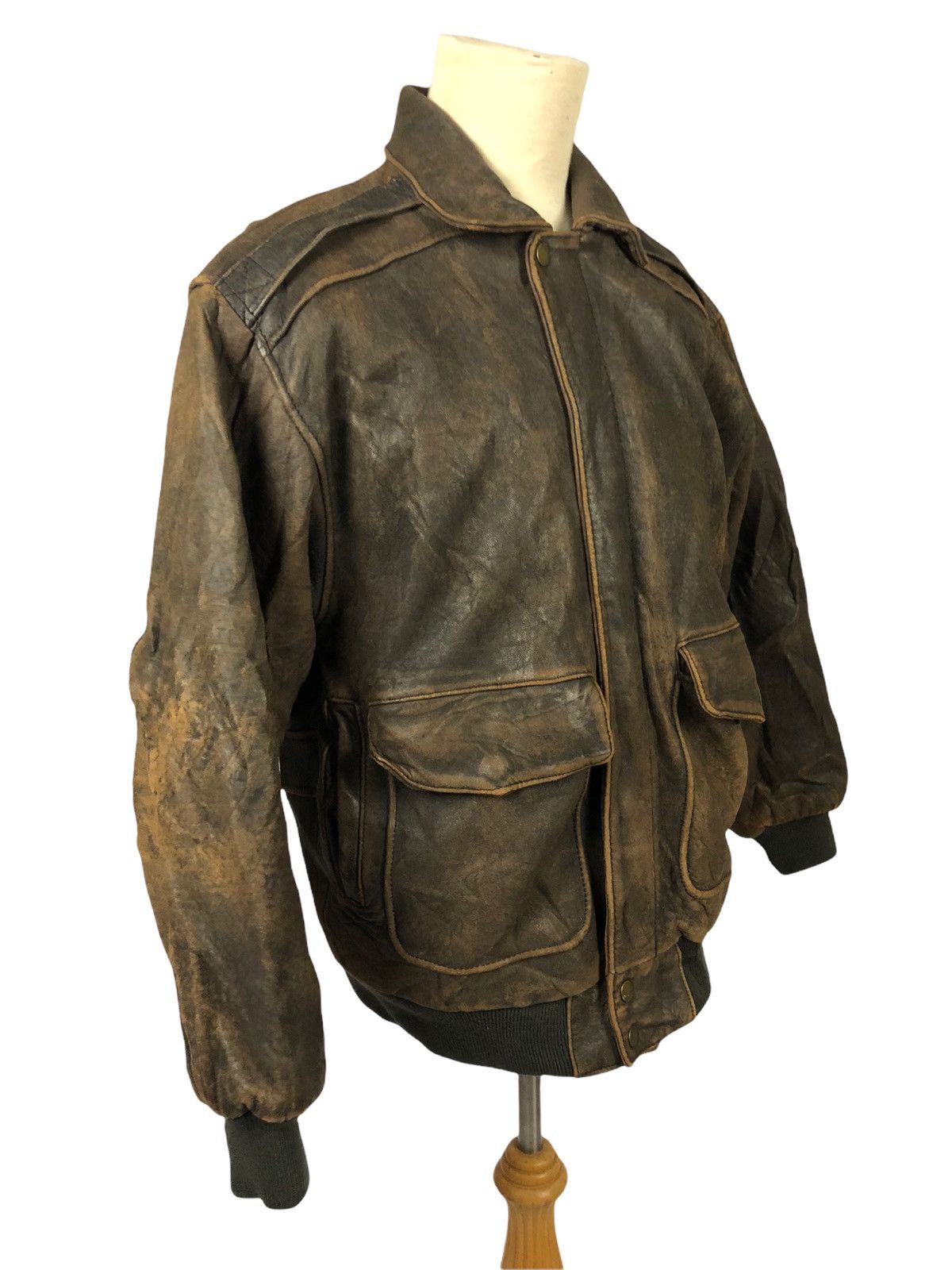 Genuine Leather Vintage Japanese Brand Suburban B3 Leather Jacket Size US M / EU 48-50 / 2 - 3 Thumbnail