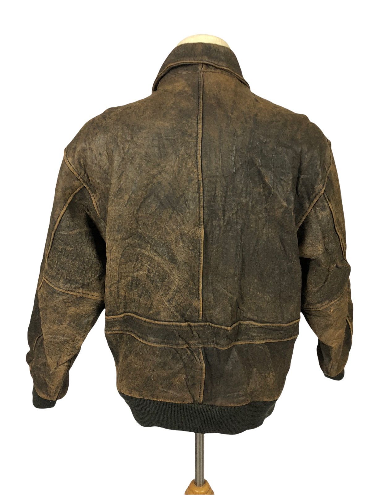 Genuine Leather Vintage Japanese Brand Suburban B3 Leather Jacket Size US M / EU 48-50 / 2 - 2 Thumbnail