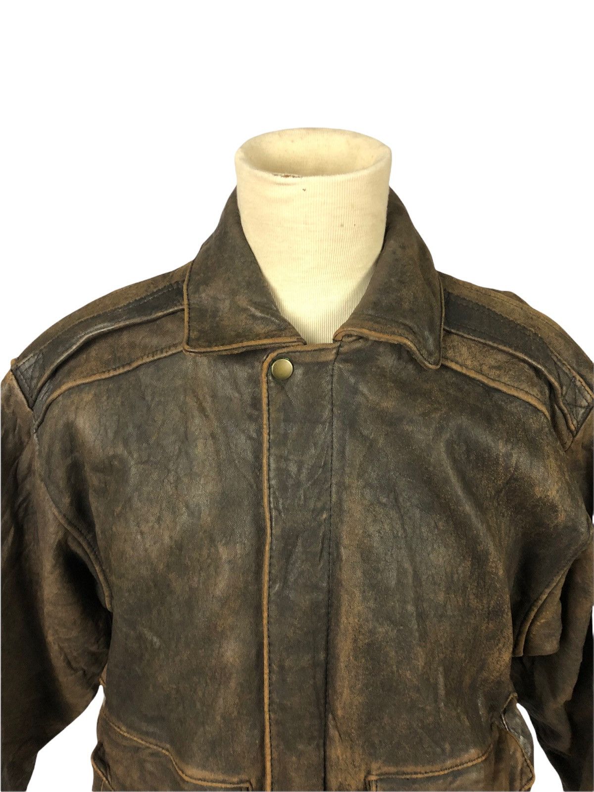 Genuine Leather Vintage Japanese Brand Suburban B3 Leather Jacket Size US M / EU 48-50 / 2 - 5 Thumbnail