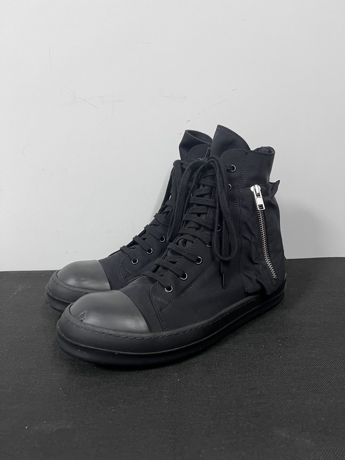 Rick Owens Drkshdw Rick owens drkshdw cargo ramones high top sneakers Size US 9 / EU 42 - 2 Thumbnail