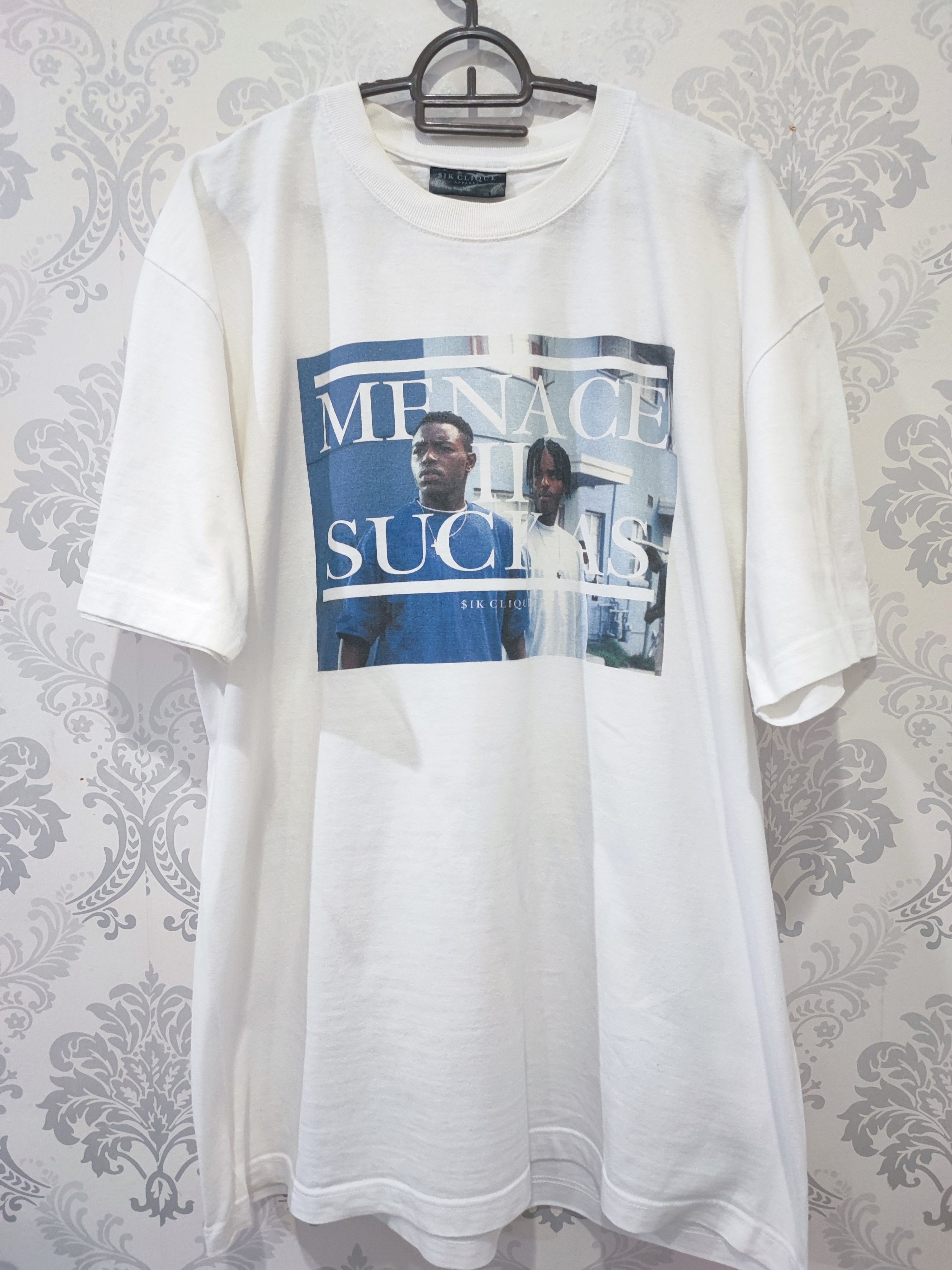 image of Vintage Manace Ii Society Parody Movie T-Shirt in White, Men's (Size XL)