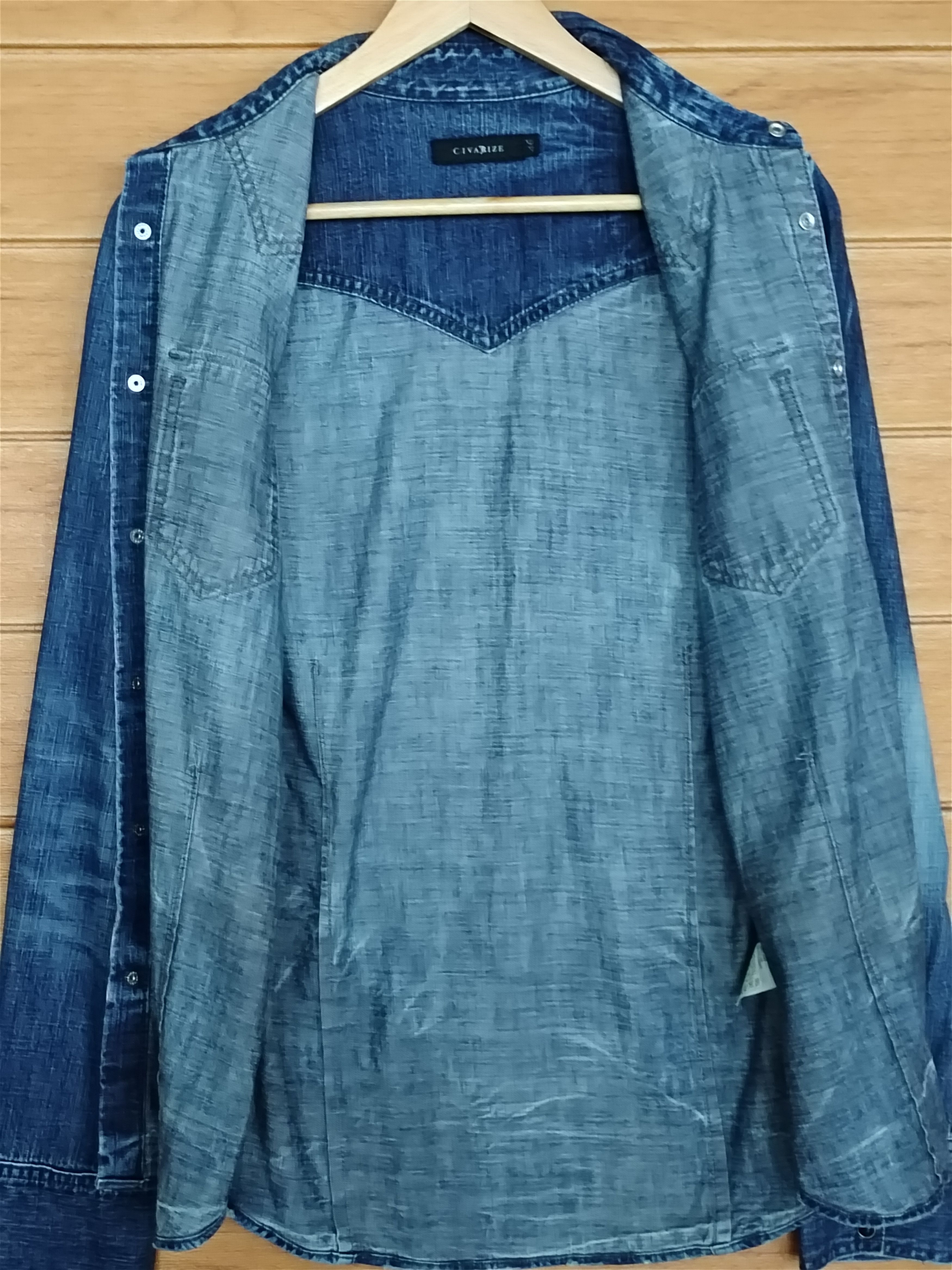 CIVARIZE 🇯🇵 Civarize Snap Button Denim Shirt Nice Design Patina Size US S / EU 44-46 / 1 - 17 Thumbnail