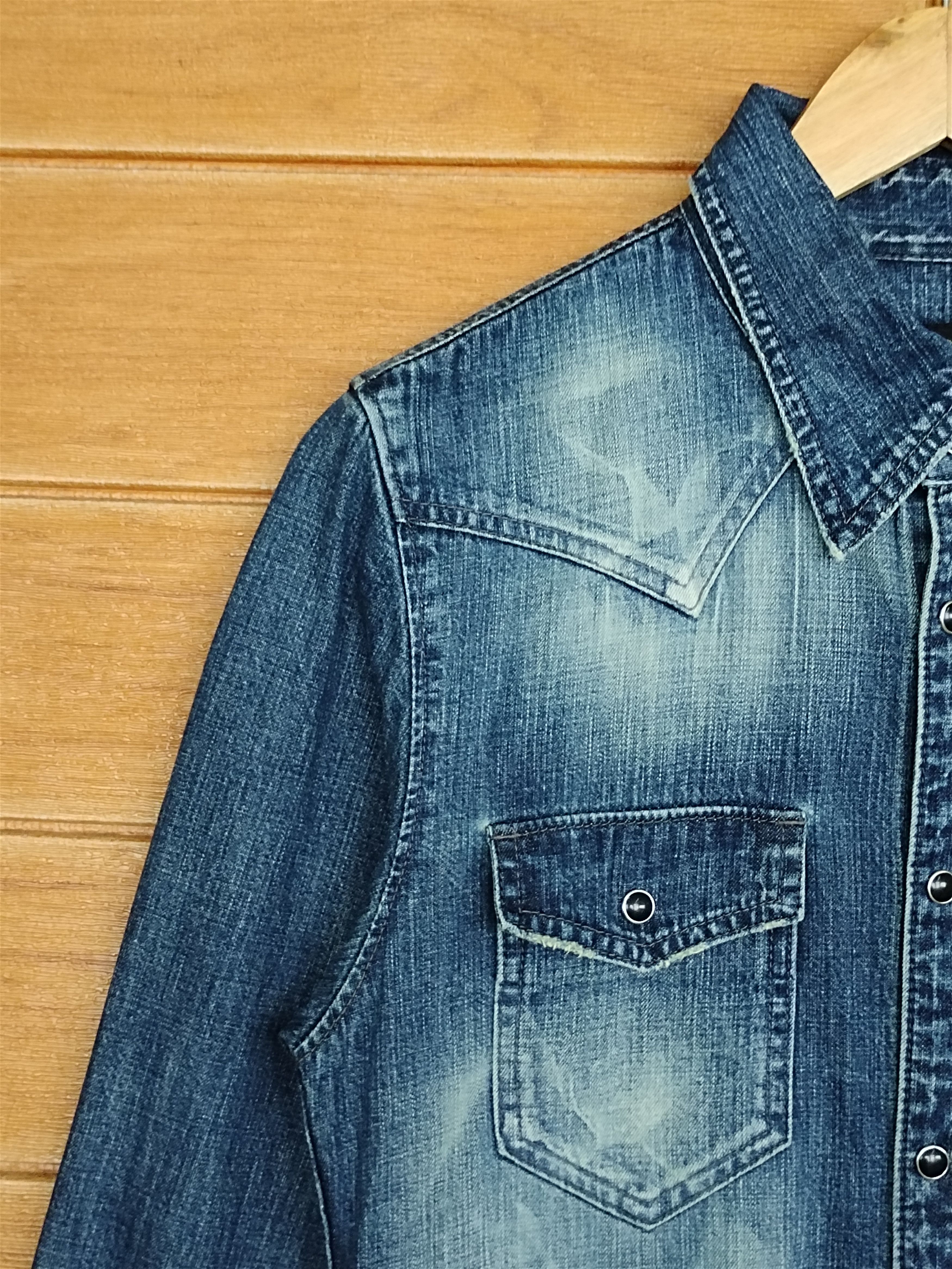 CIVARIZE 🇯🇵 Civarize Snap Button Denim Shirt Nice Design Patina Size US S / EU 44-46 / 1 - 10 Thumbnail