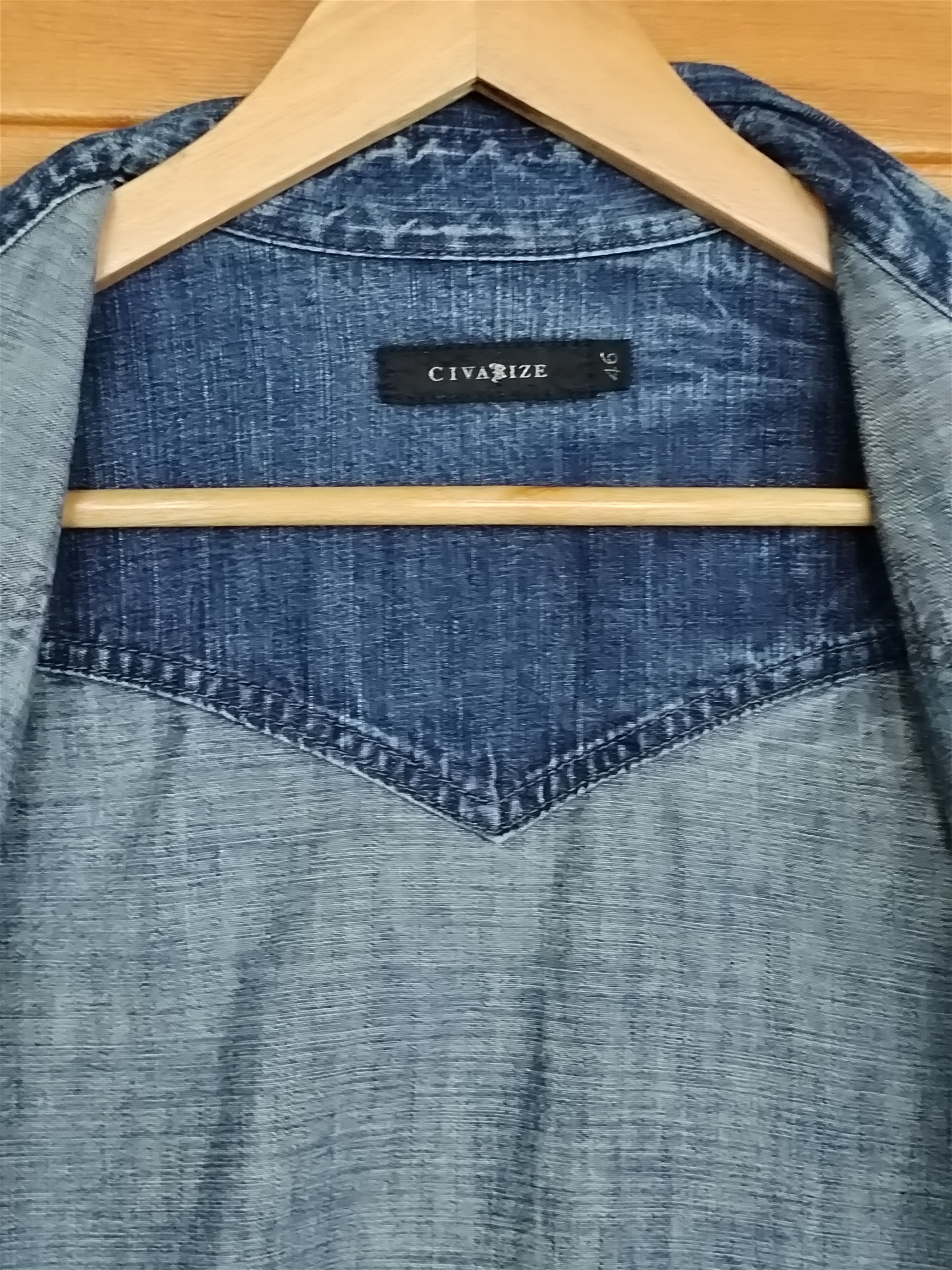 CIVARIZE 🇯🇵 Civarize Snap Button Denim Shirt Nice Design Patina Size US S / EU 44-46 / 1 - 18 Thumbnail