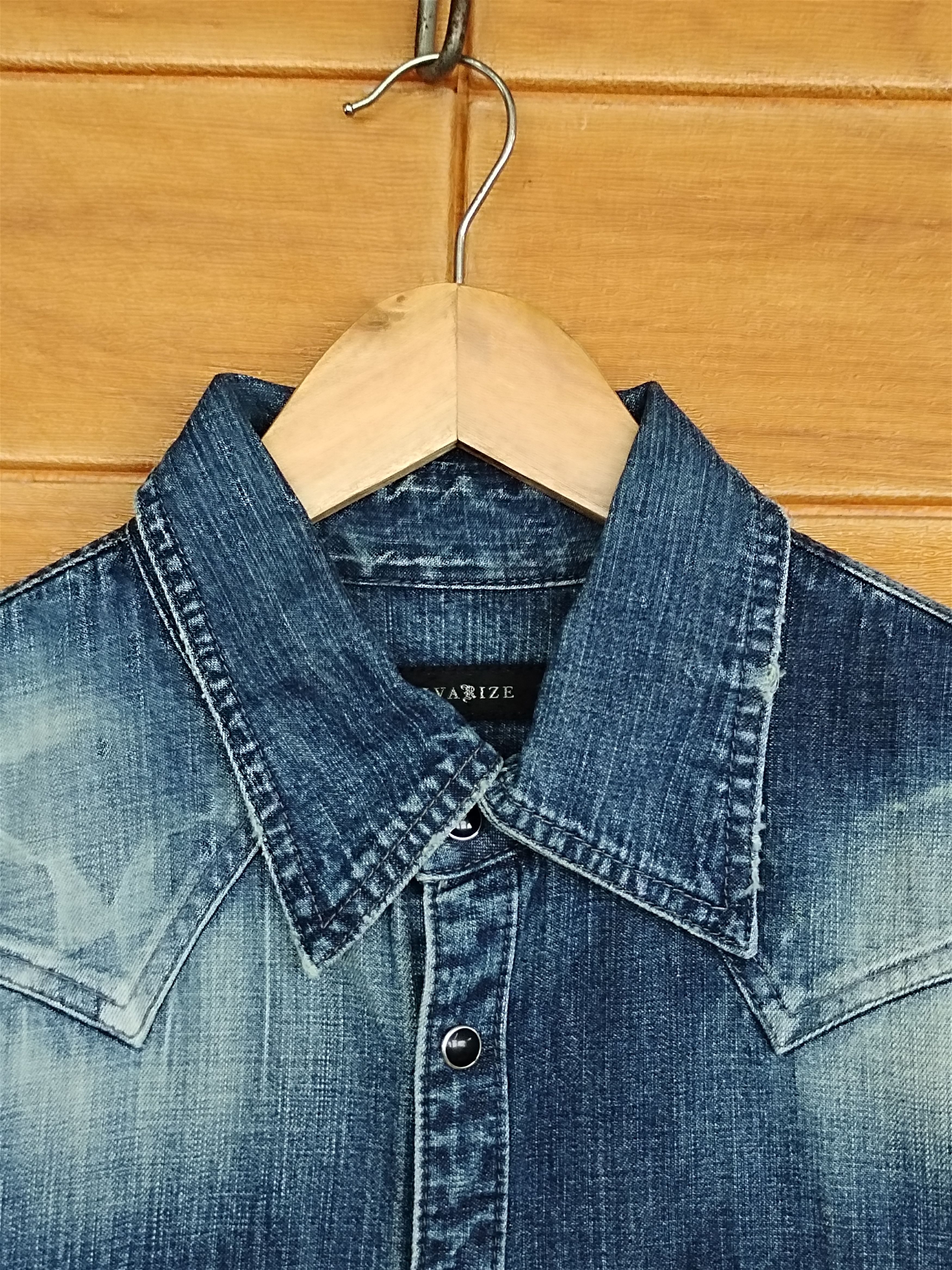 CIVARIZE 🇯🇵 Civarize Snap Button Denim Shirt Nice Design Patina Size US S / EU 44-46 / 1 - 8 Thumbnail