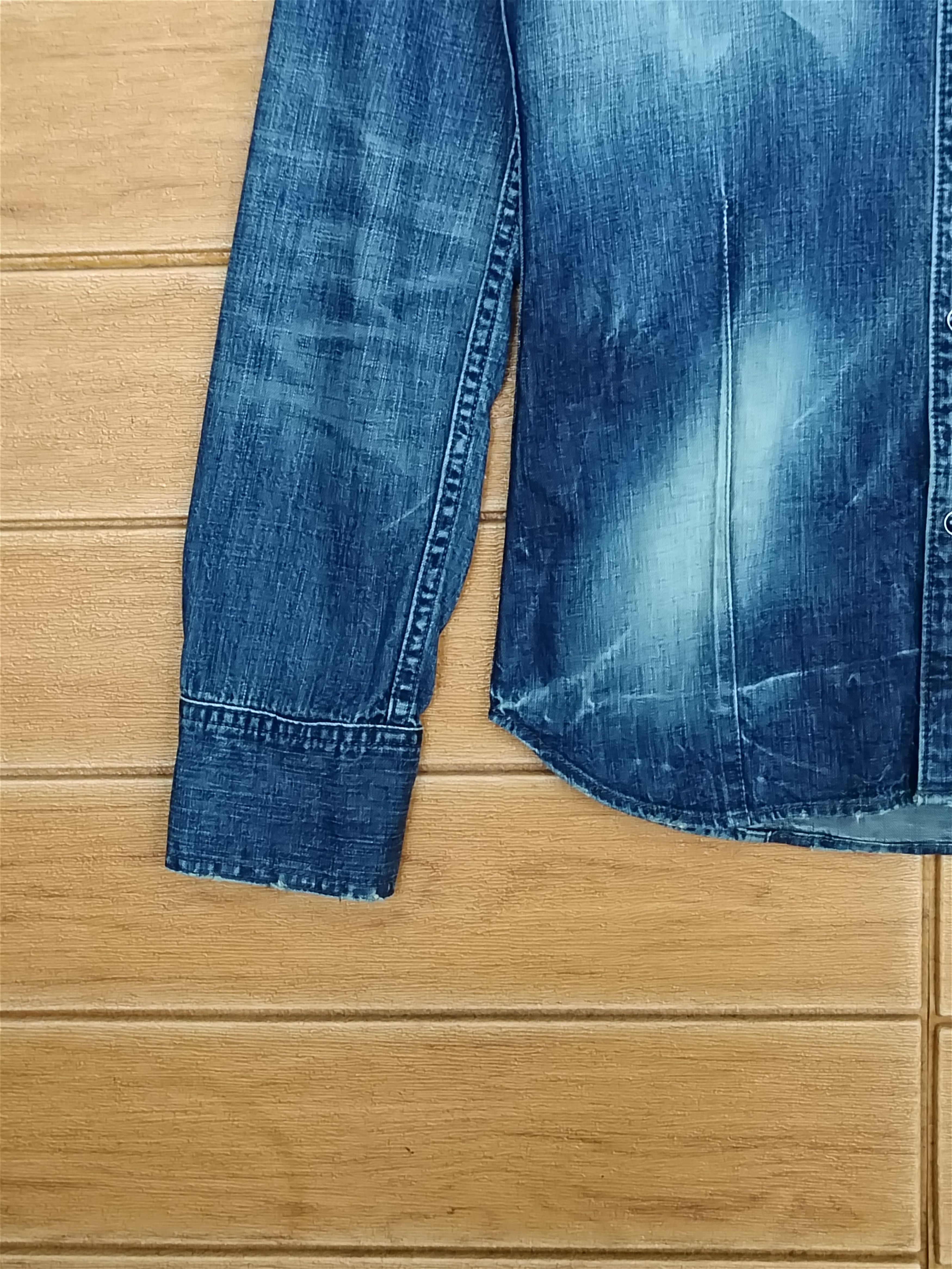 CIVARIZE 🇯🇵 Civarize Snap Button Denim Shirt Nice Design Patina Size US S / EU 44-46 / 1 - 12 Thumbnail