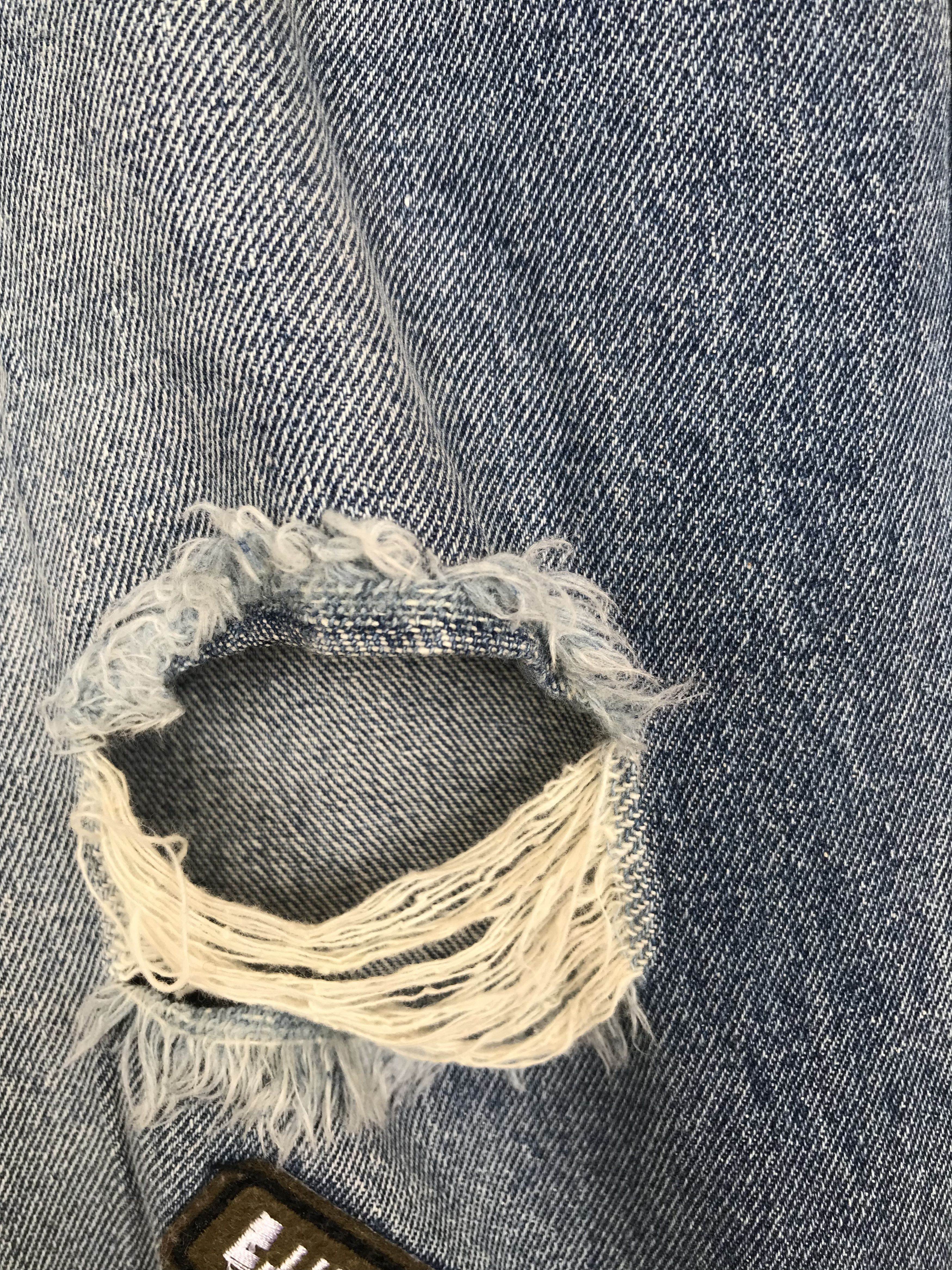 Japanese Brand Baggy Jeans Retro Boy Japan Patches Distressed Denim Wide Size US 26 / EU 42 - 7 Thumbnail