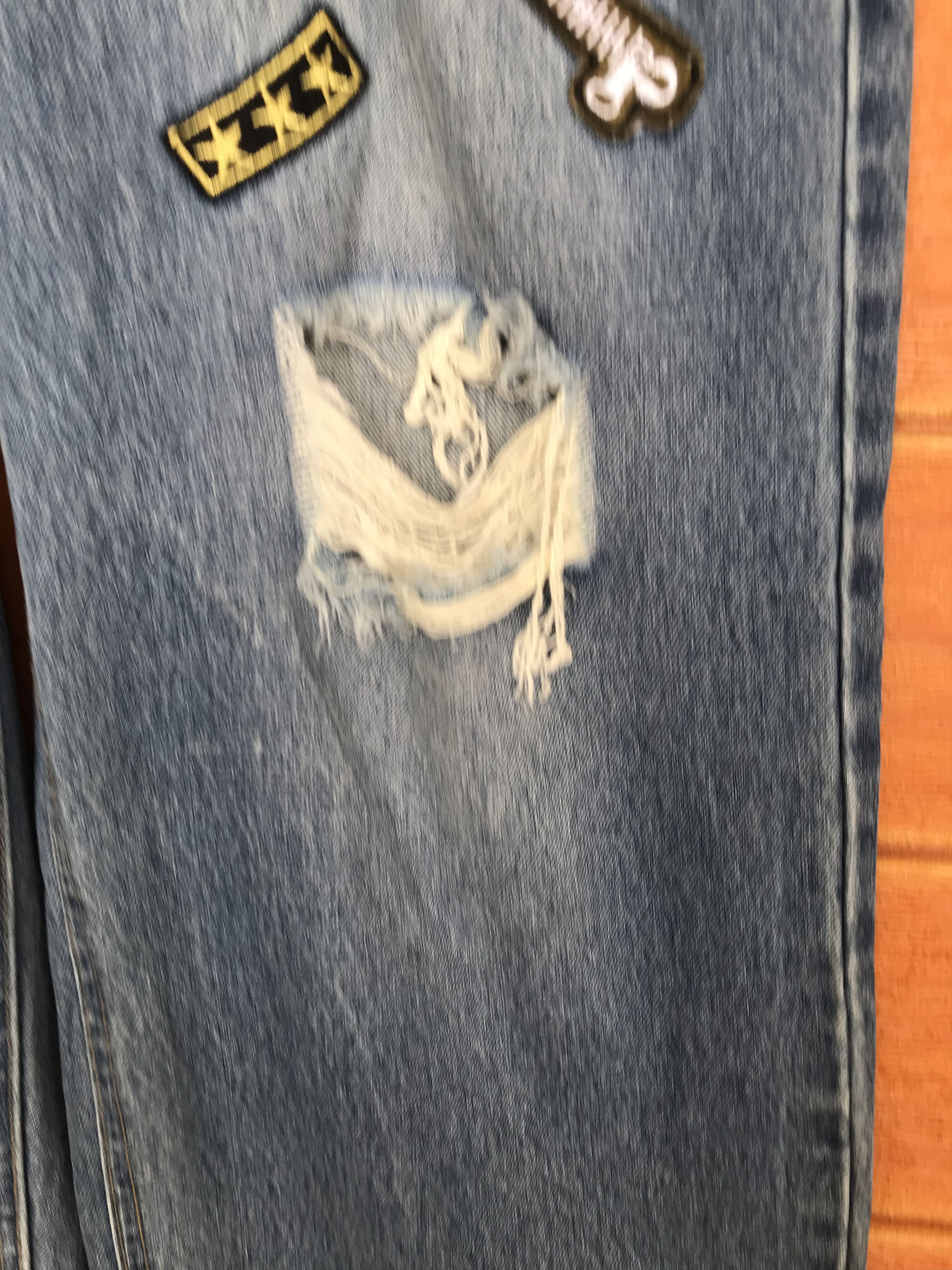 Japanese Brand Baggy Jeans Retro Boy Japan Patches Distressed Denim Wide Size US 26 / EU 42 - 16 Thumbnail
