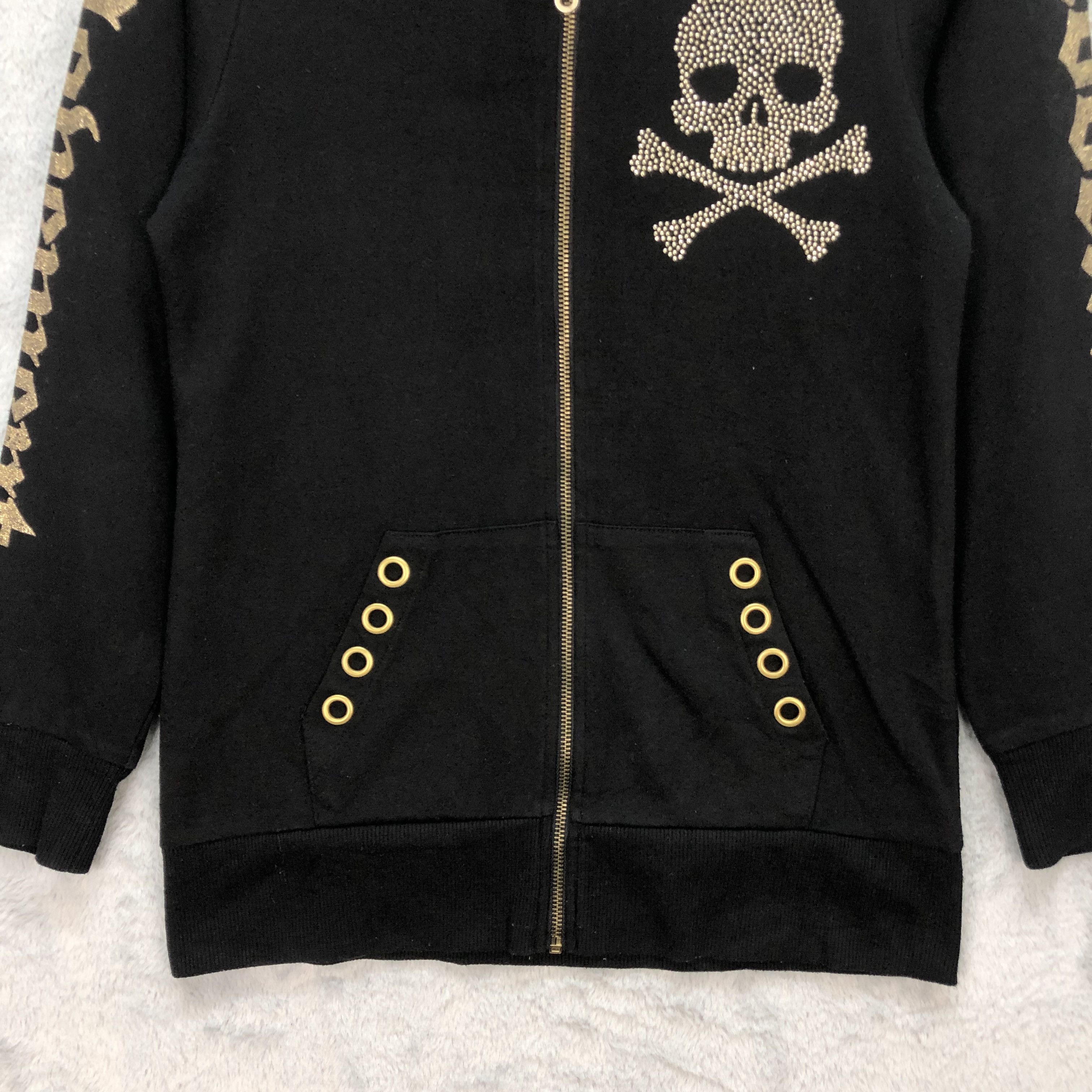 Japanese Brand Cross Bone Skull Big Logo Zipper Hoodies #5782-206 Size M / US 6-8 / IT 42-44 - 7 Thumbnail