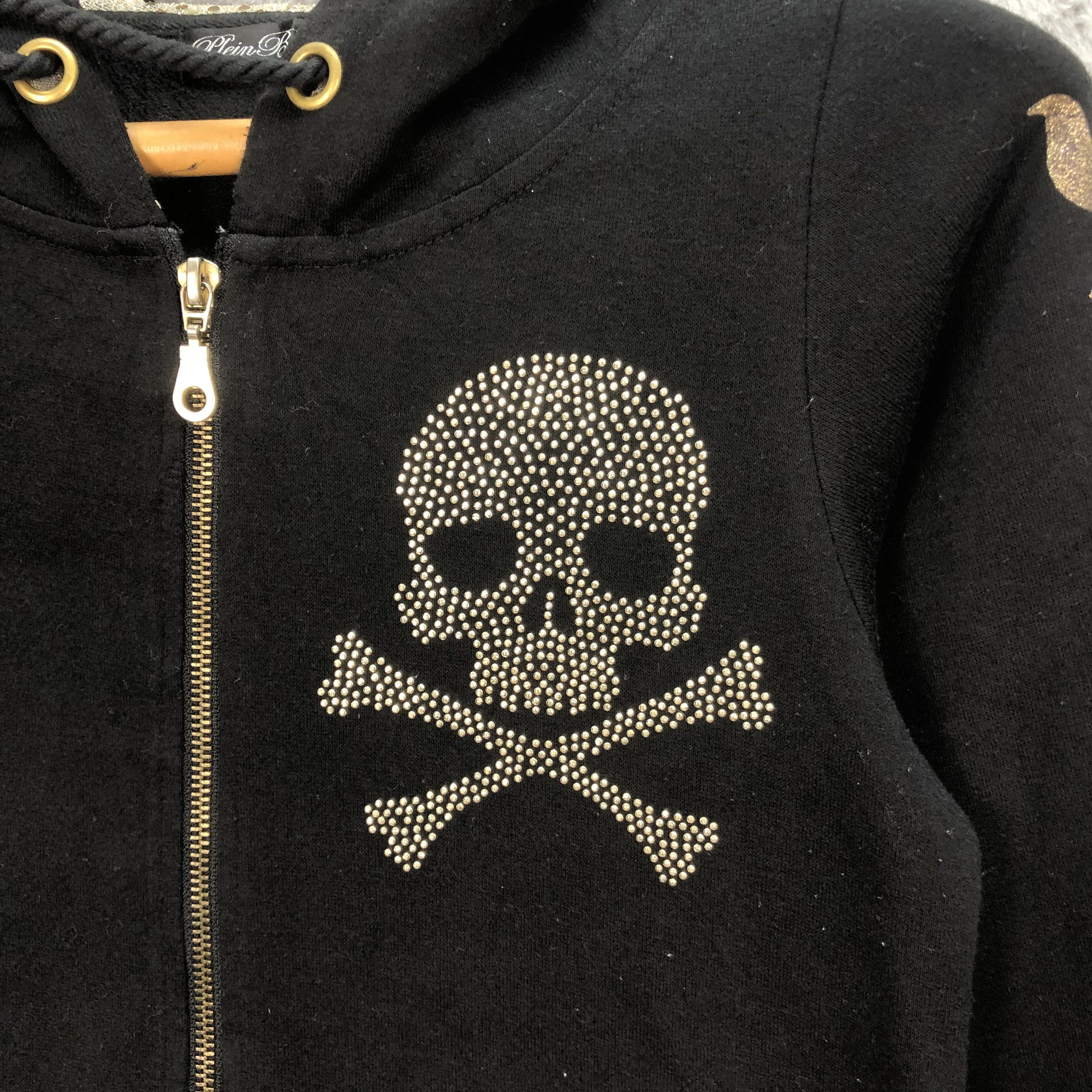 Japanese Brand Cross Bone Skull Big Logo Zipper Hoodies #5782-206 Size M / US 6-8 / IT 42-44 - 6 Thumbnail