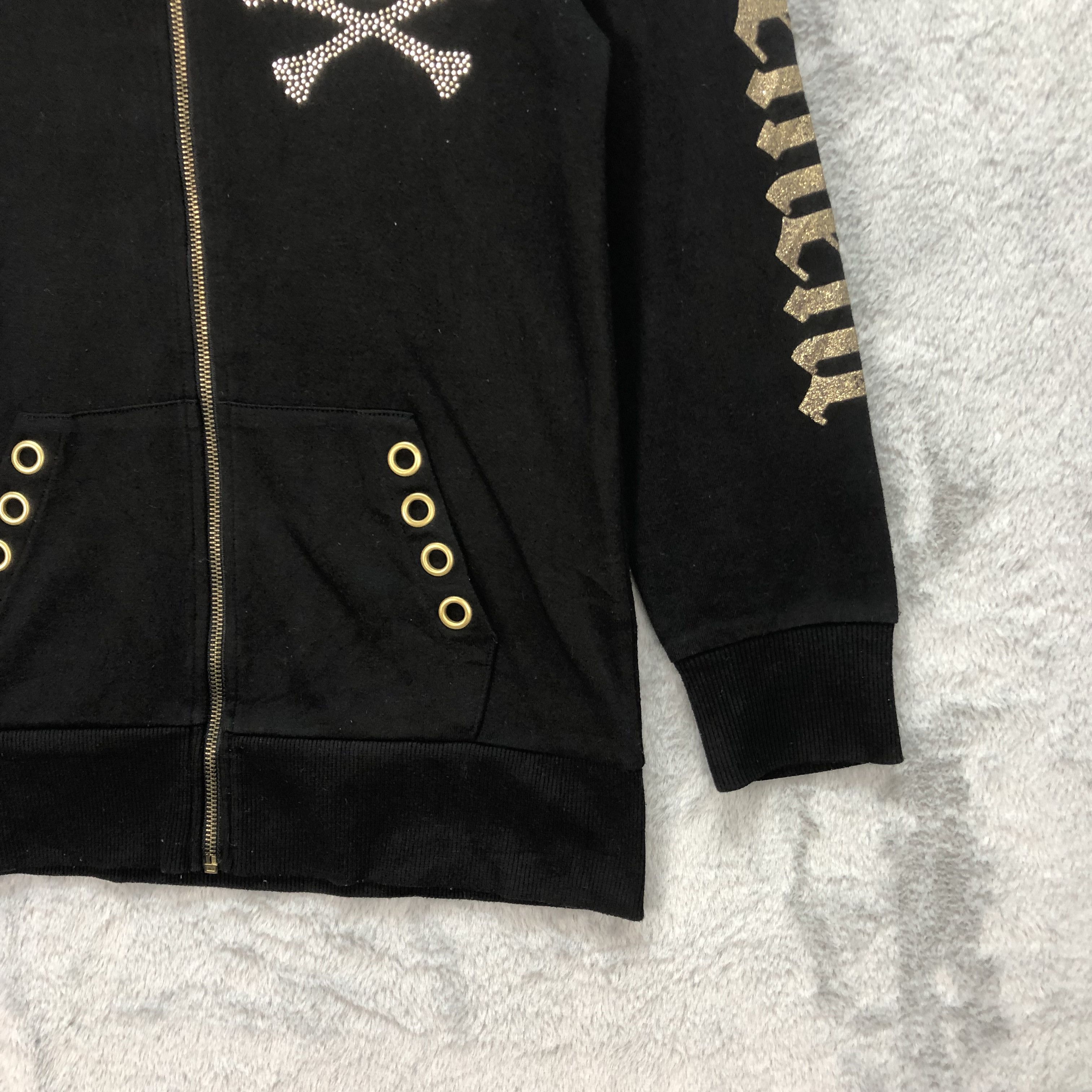 Japanese Brand Cross Bone Skull Big Logo Zipper Hoodies #5782-206 Size M / US 6-8 / IT 42-44 - 9 Thumbnail