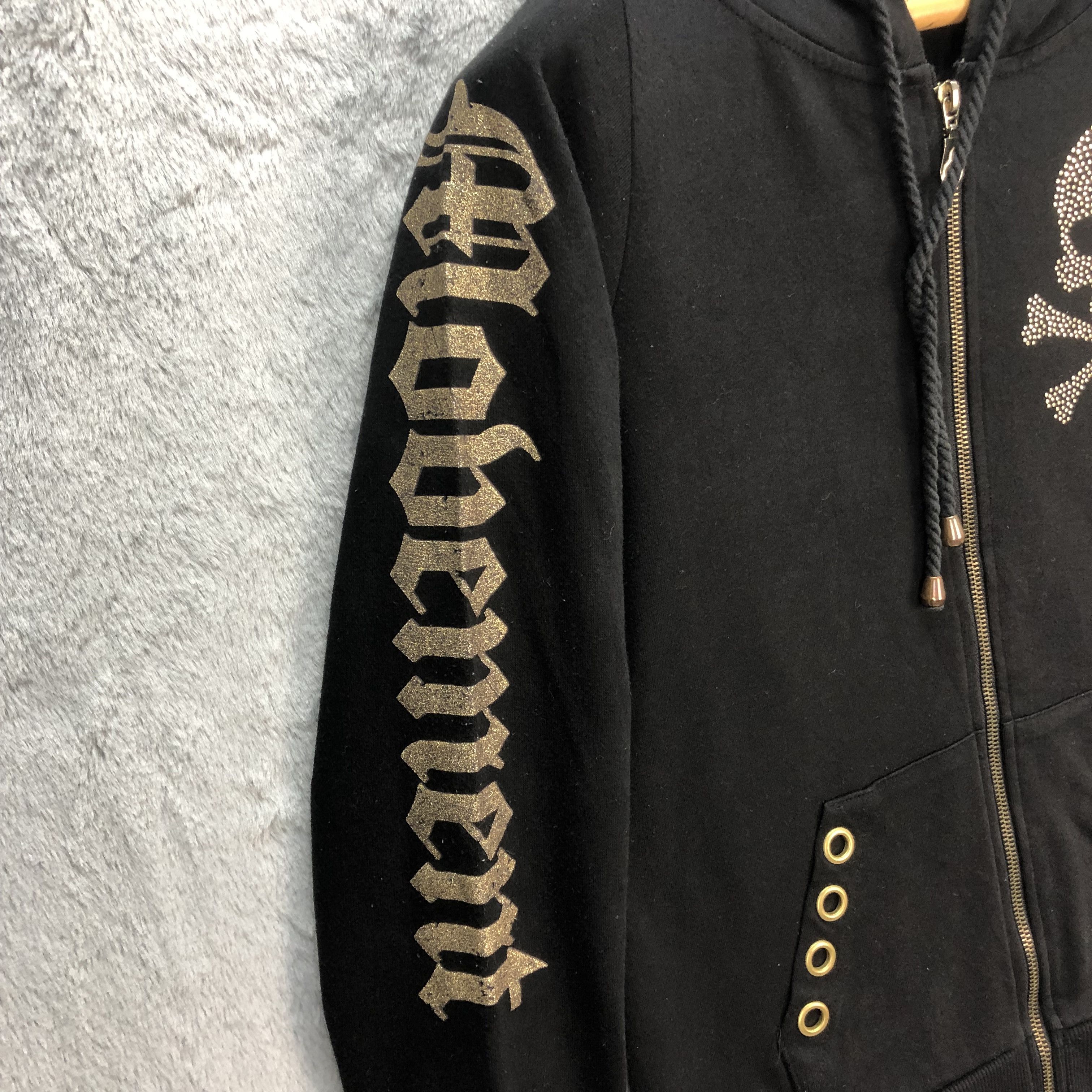 Japanese Brand Cross Bone Skull Big Logo Zipper Hoodies #5782-206 Size M / US 6-8 / IT 42-44 - 11 Thumbnail