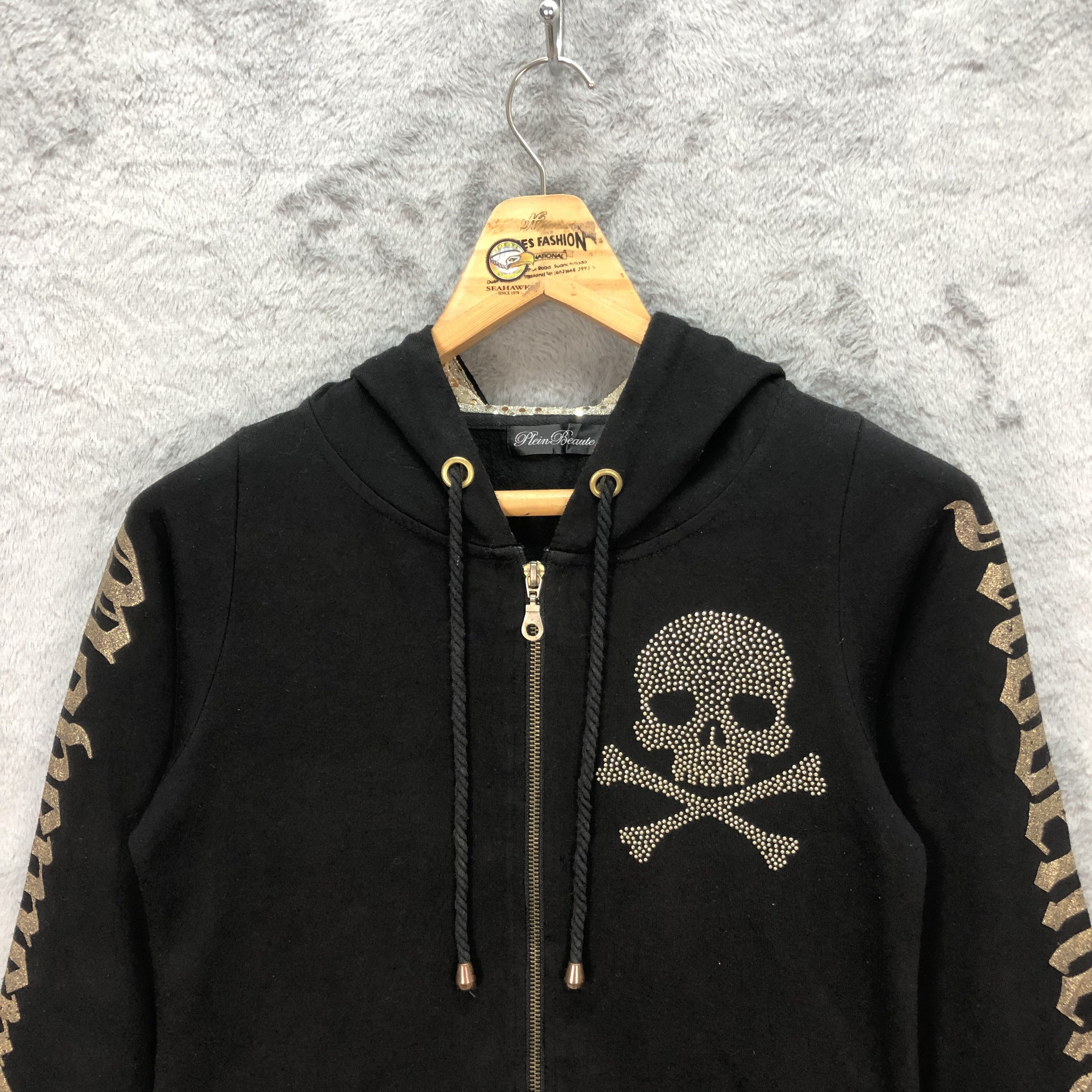 Japanese Brand Cross Bone Skull Big Logo Zipper Hoodies #5782-206 Size M / US 6-8 / IT 42-44 - 5 Thumbnail