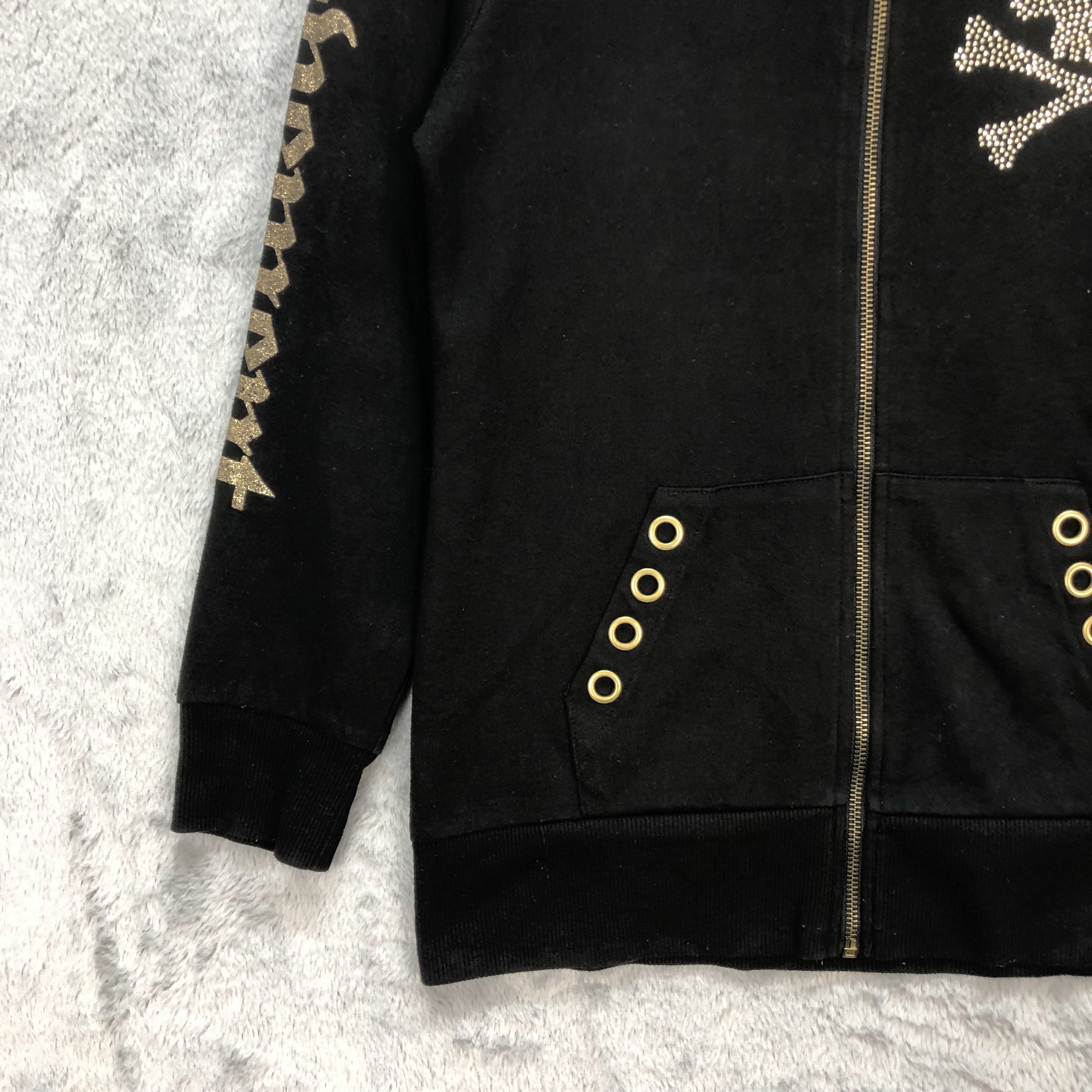 Japanese Brand Cross Bone Skull Big Logo Zipper Hoodies #5782-206 Size M / US 6-8 / IT 42-44 - 8 Thumbnail