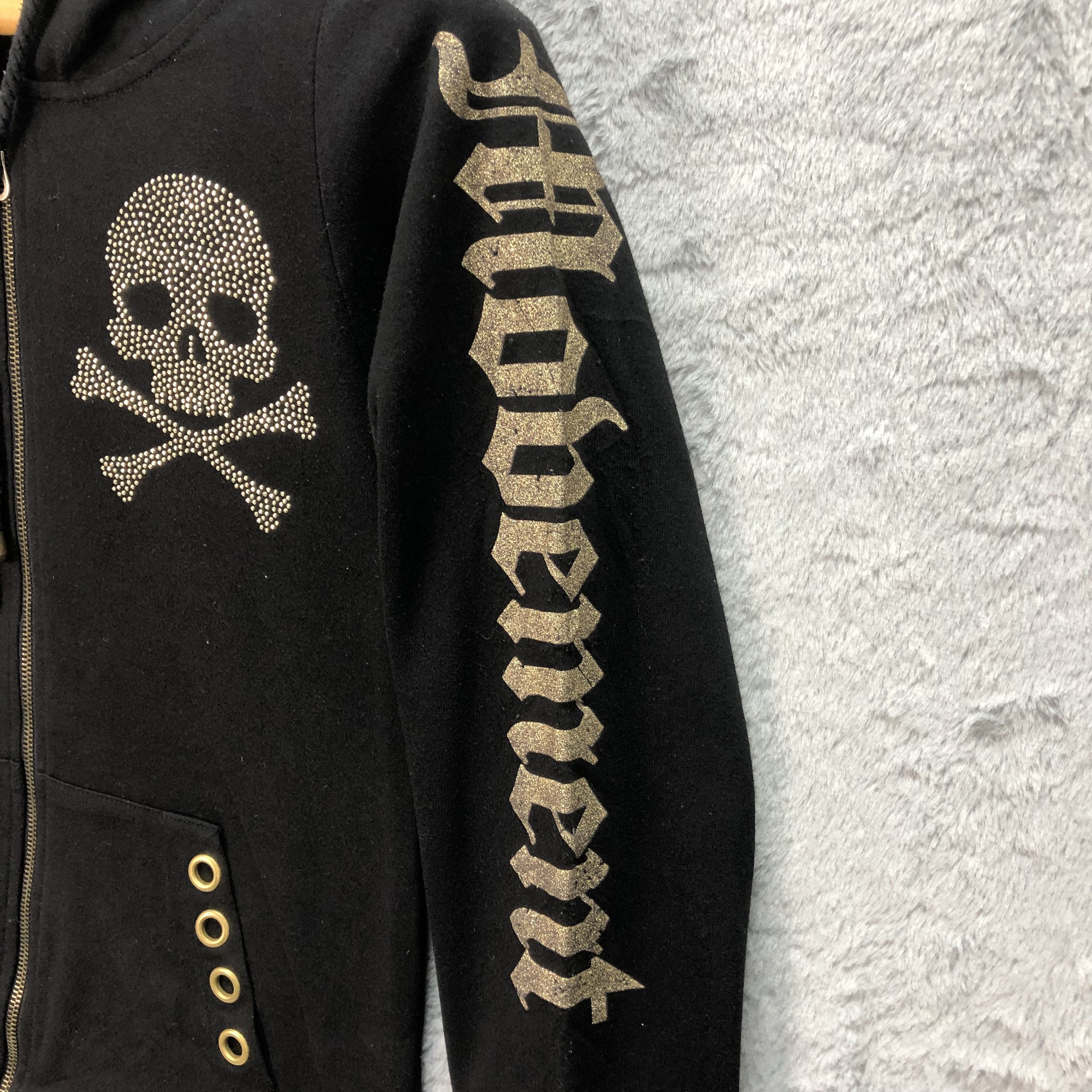 Japanese Brand Cross Bone Skull Big Logo Zipper Hoodies #5782-206 Size M / US 6-8 / IT 42-44 - 10 Thumbnail