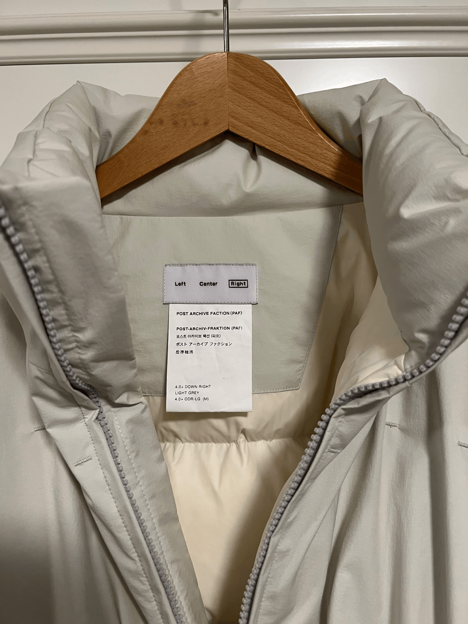 POST ARCHIVE FACTION (PAF) 4.0+ Down Right Puffer Jacket in Light Grey Size US M / EU 48-50 / 2 - 7 Thumbnail