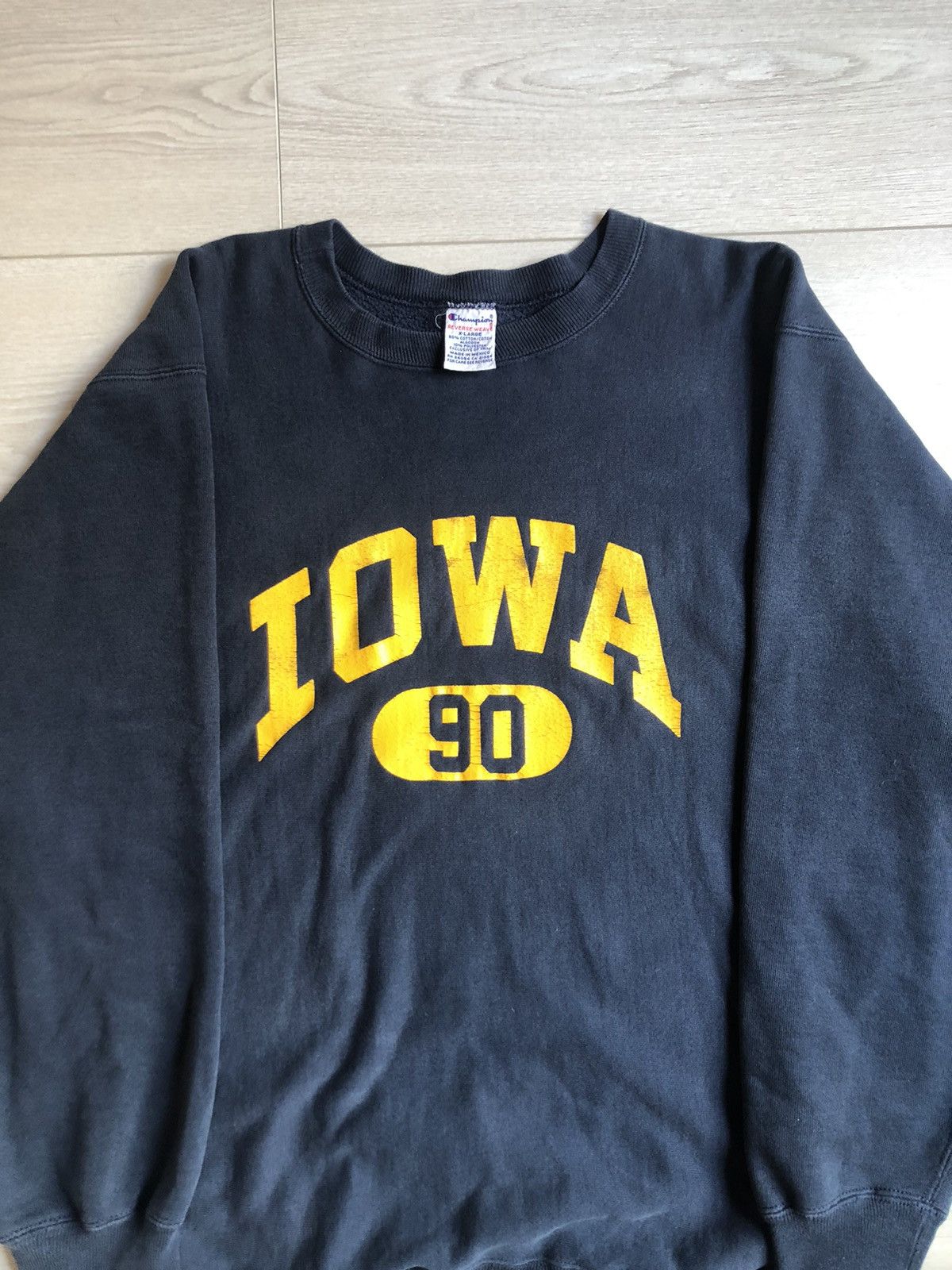80s IOWA champion reverse weave sweater