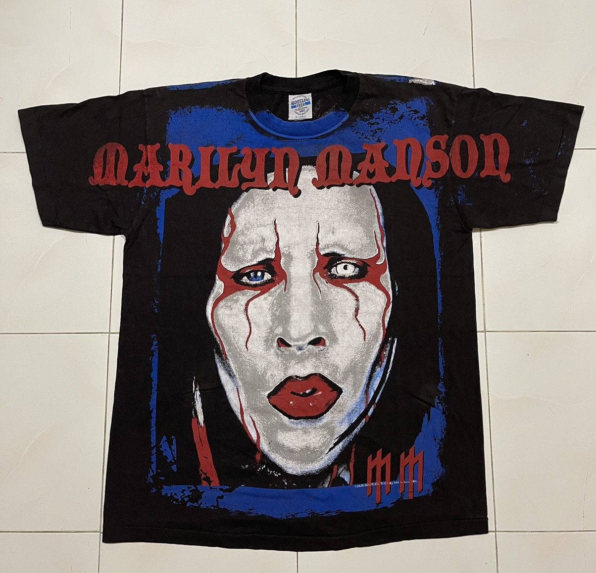BOOTLEG MARILYN MANSON GUNS GOD AND GOVERNMENT TEE SHIRT