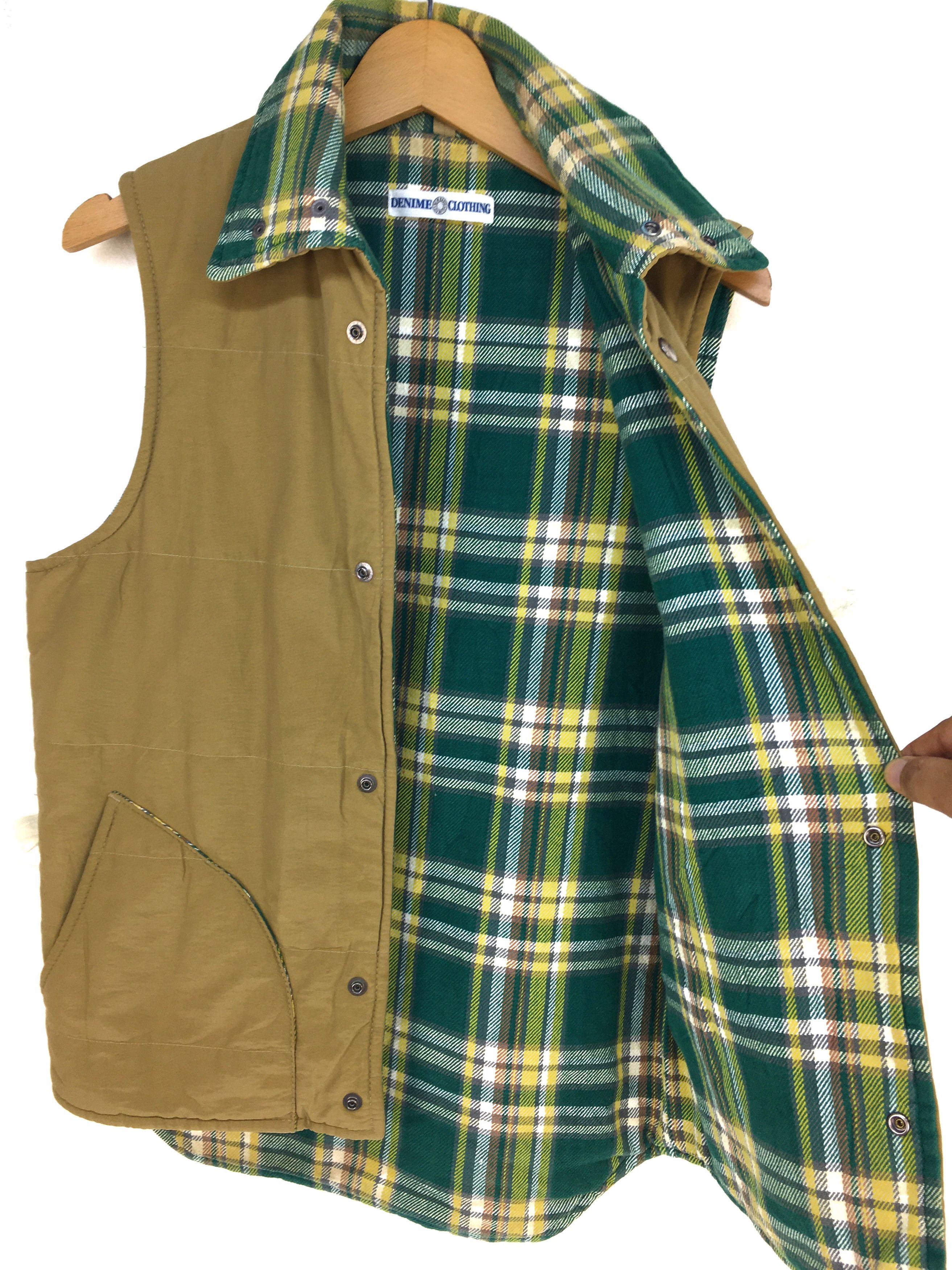 Denime Vintage 90s DENIME Checkered Blanket Vest Size US S / EU 44-46 / 1 - 10 Thumbnail