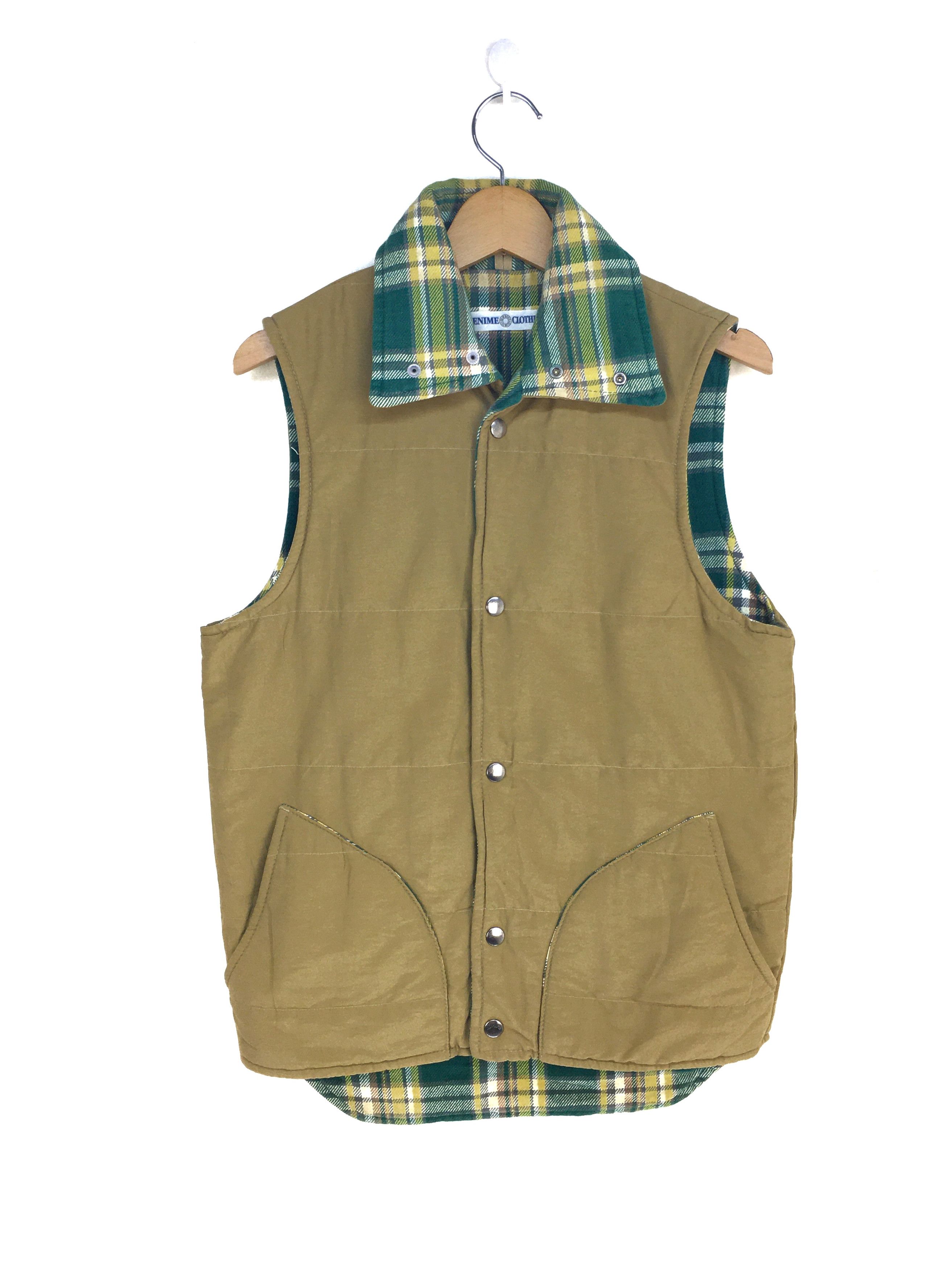 Denime Vintage 90s DENIME Checkered Blanket Vest Size US S / EU 44-46 / 1 - 1 Thumbnail