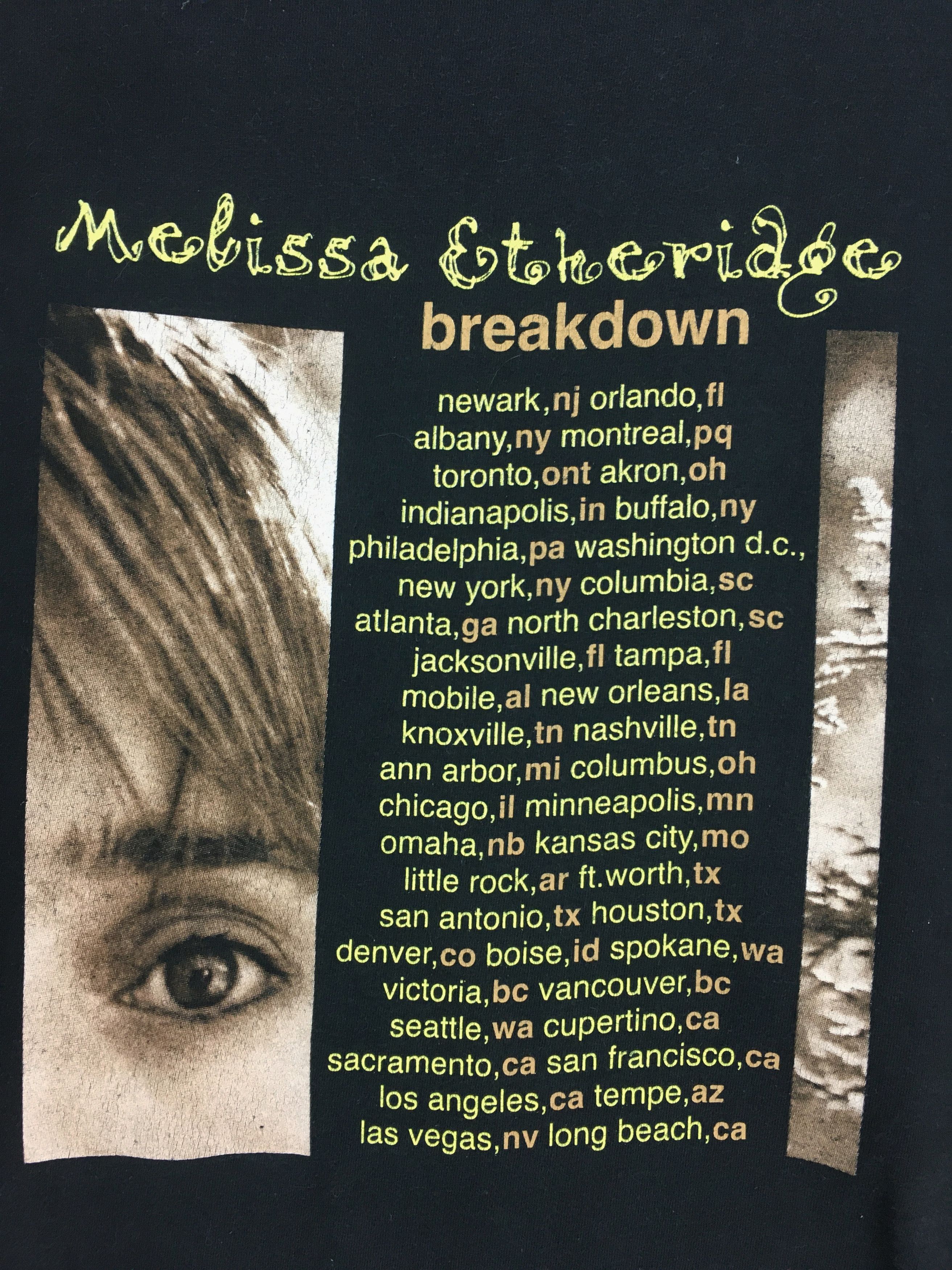 Band Tees Vintage 90s MELISSA ETHERIDGE Breakdown Tour shirt Size US L / EU 52-54 / 3 - 8 Thumbnail