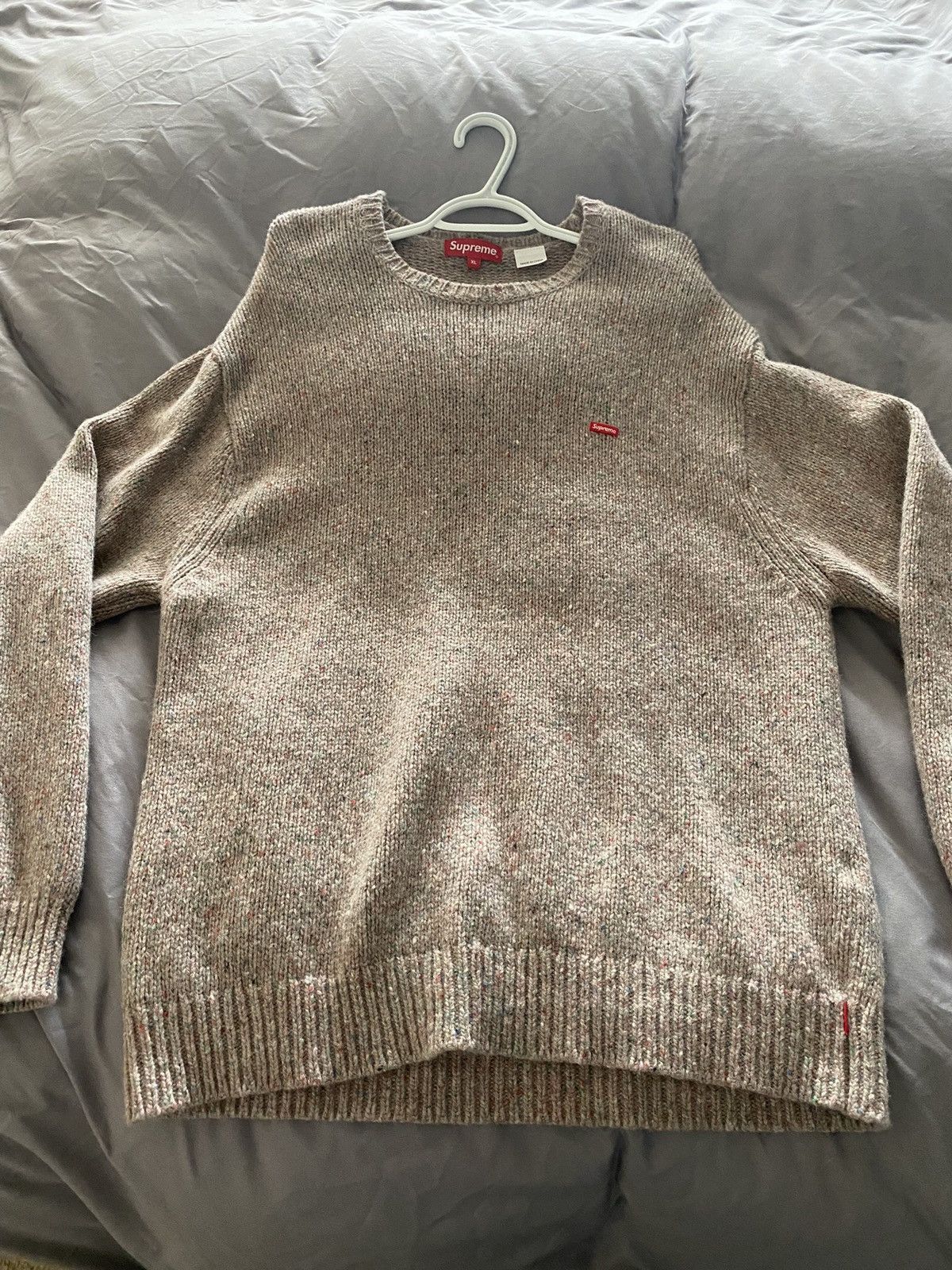 Supreme Supreme Small Box Speckle Sweater Heather Multicolor | Grailed