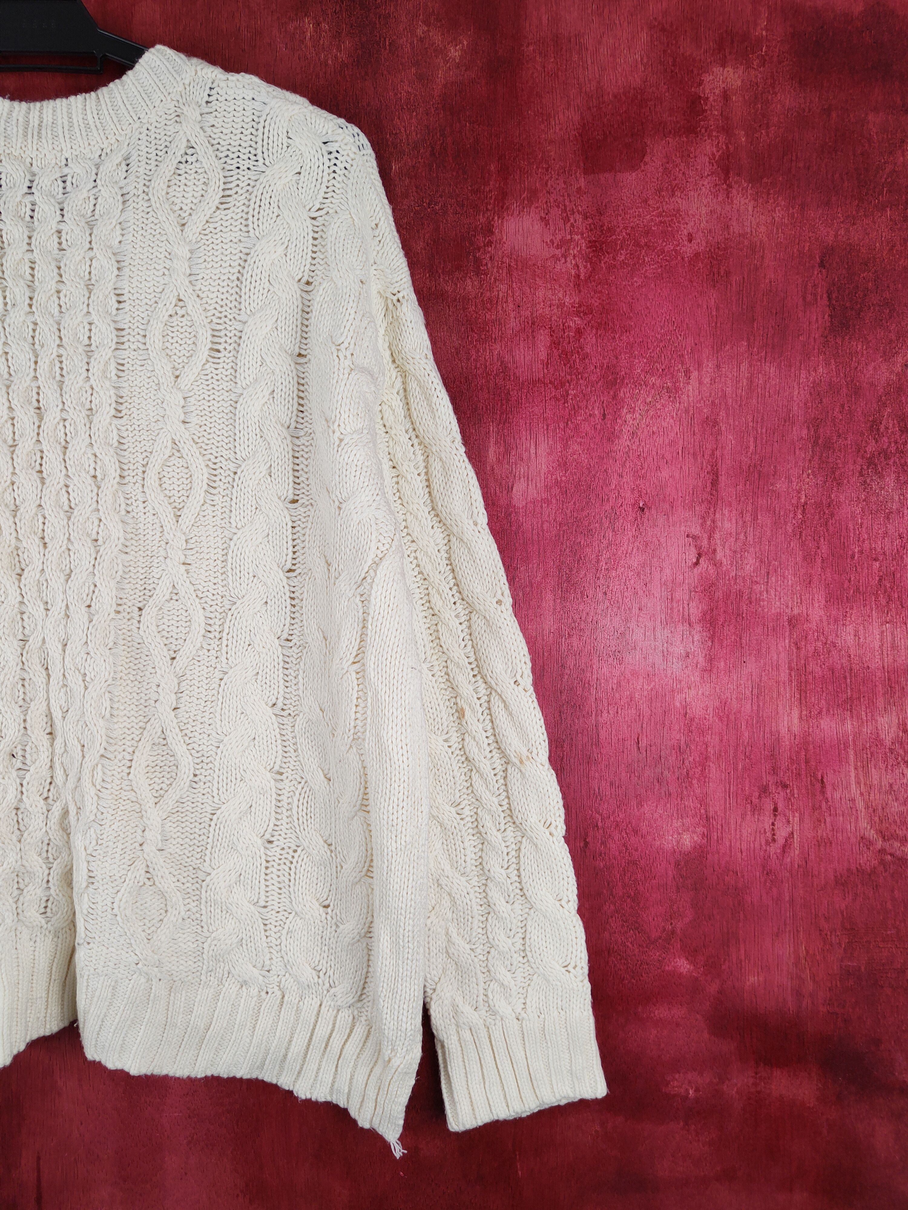 Aran Isles Knitwear Heart Market Ivory Knitwear Sweatshirt #237B Size L / US 10 / IT 46 - 9 Thumbnail