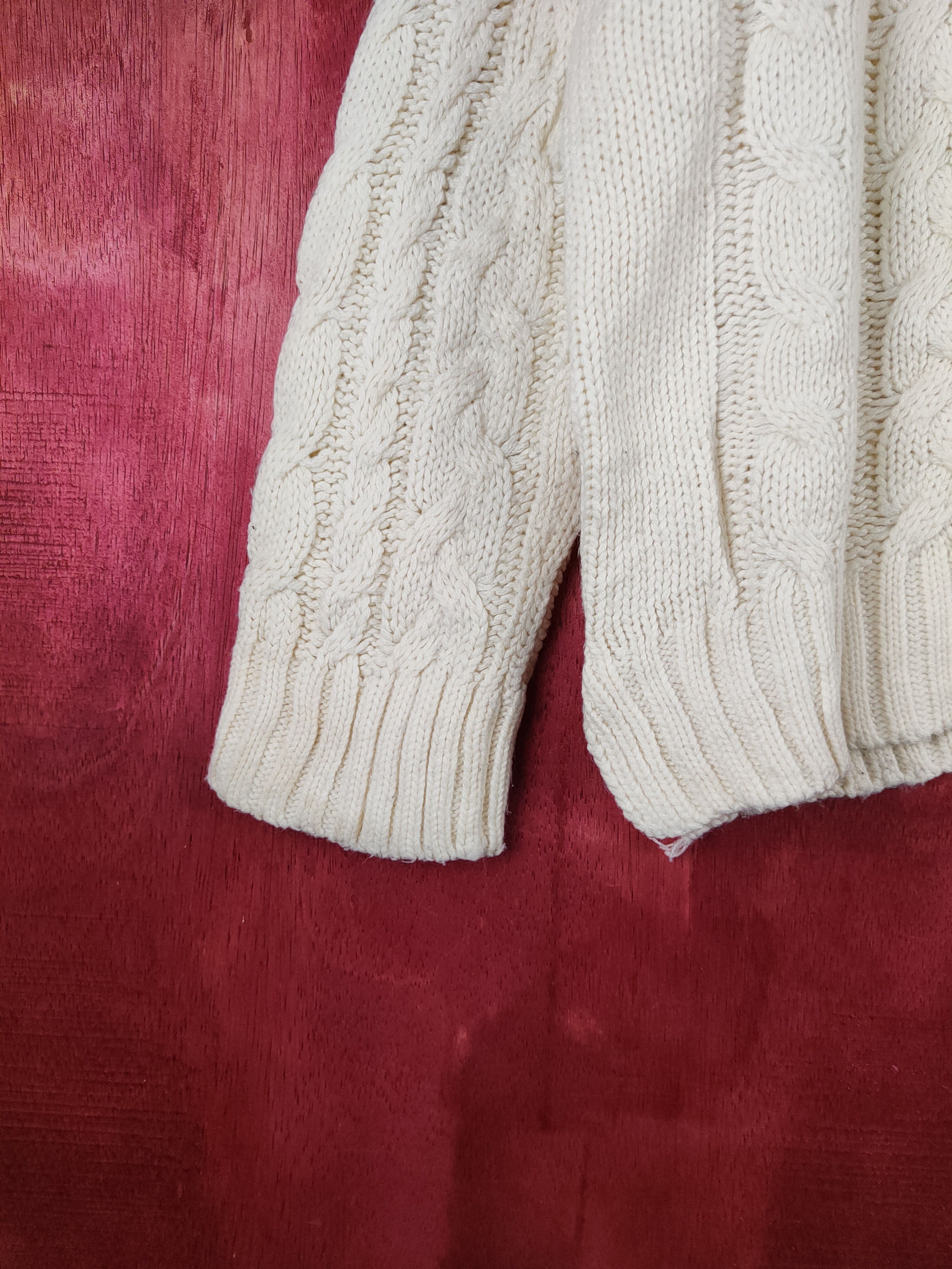 Aran Isles Knitwear Heart Market Ivory Knitwear Sweatshirt #237B Size L / US 10 / IT 46 - 4 Thumbnail