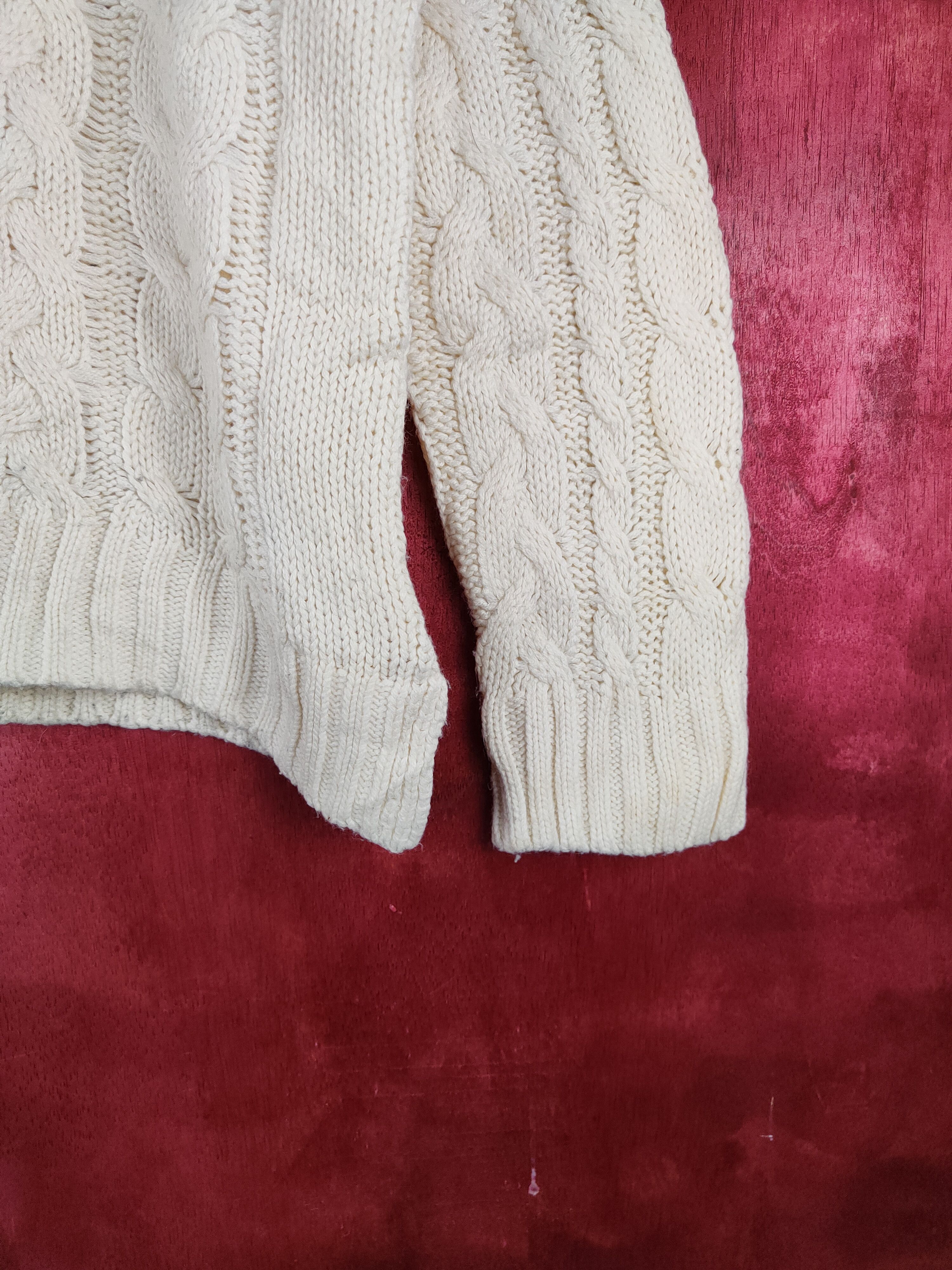 Aran Isles Knitwear Heart Market Ivory Knitwear Sweatshirt #237B Size L / US 10 / IT 46 - 6 Thumbnail