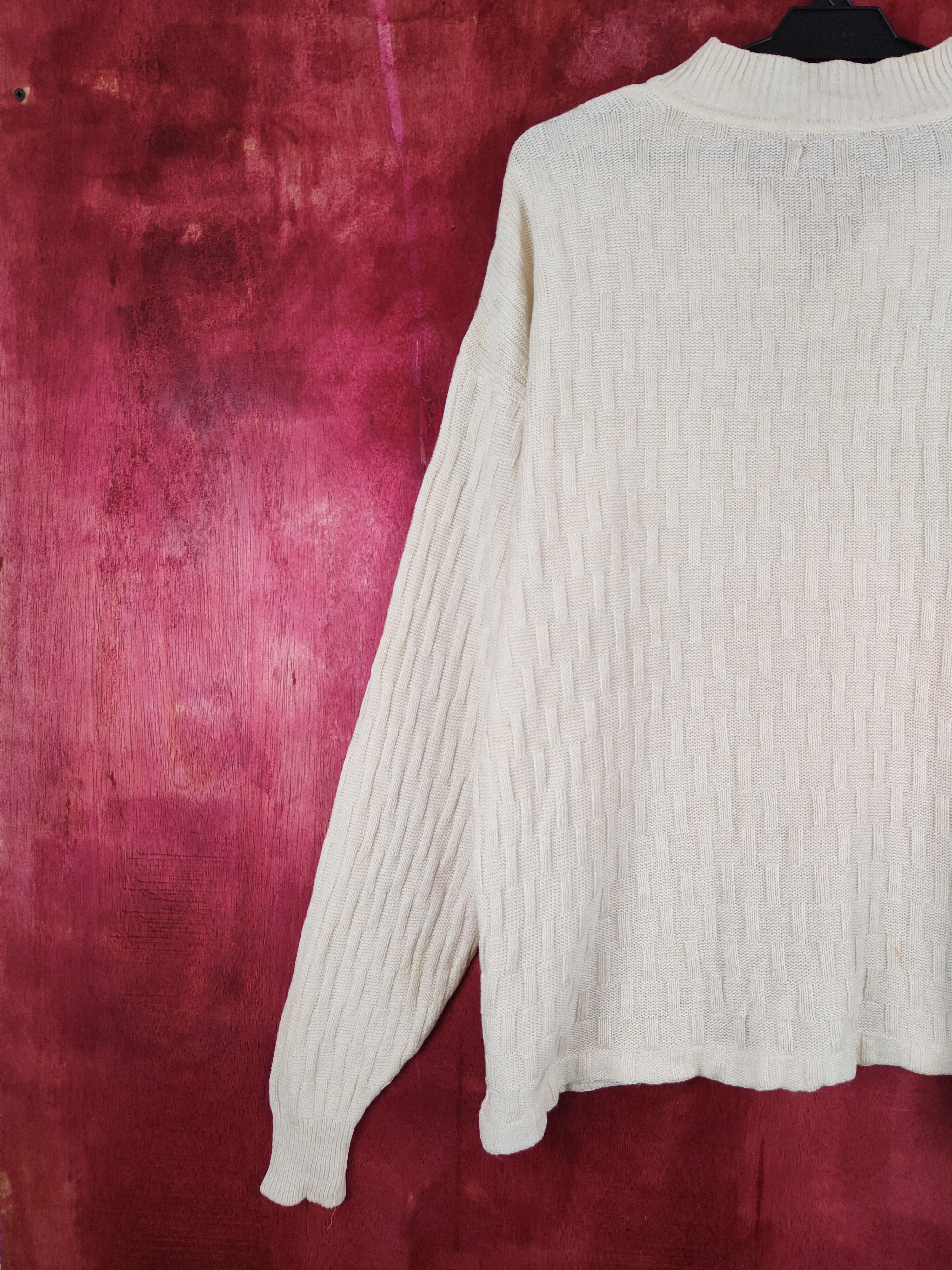 Japanese Brand Arnold Palmer Renown Ivory Knitwear Long Sleeve Shirt #236B Size US M / EU 48-50 / 2 - 9 Thumbnail