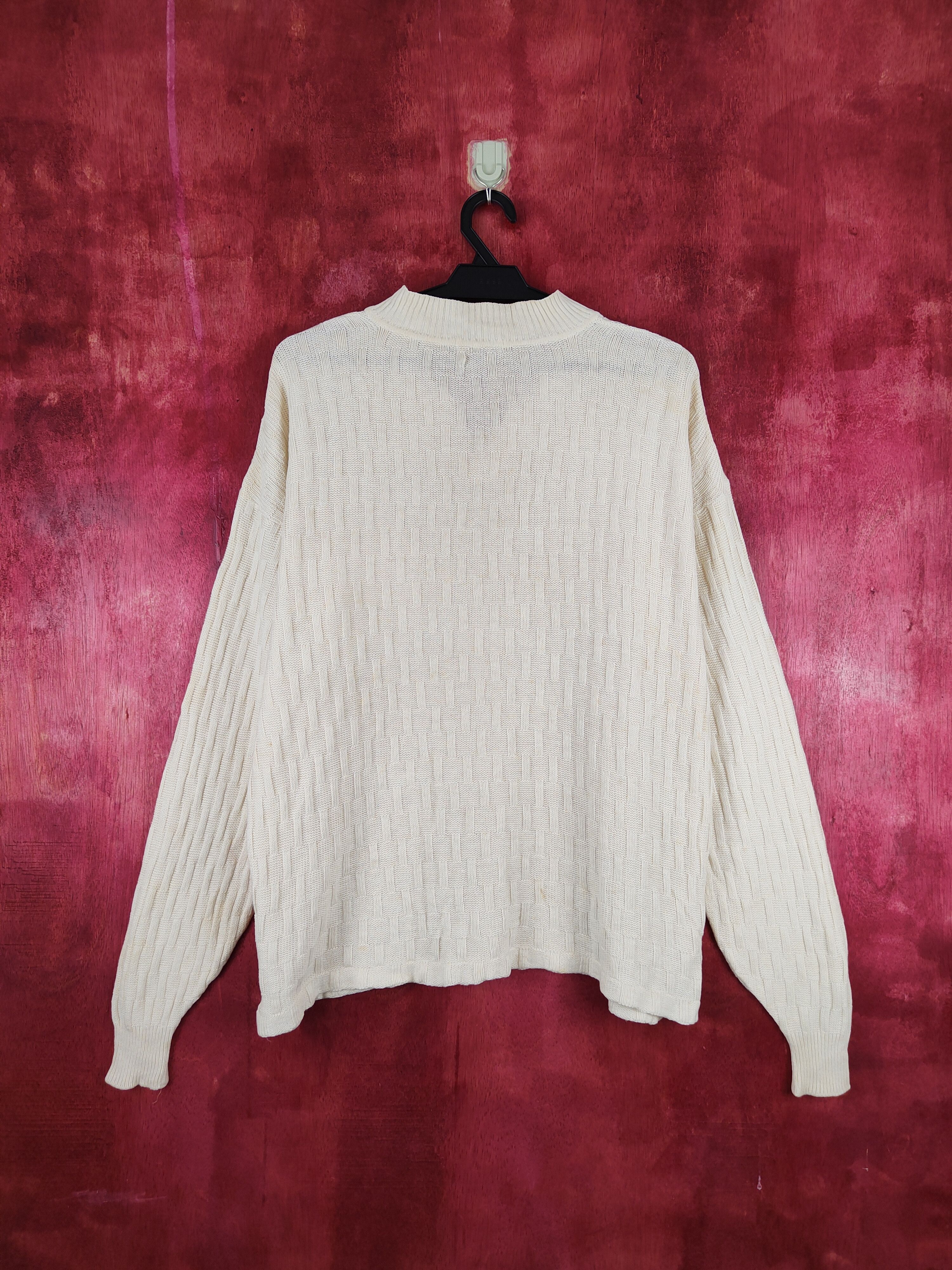 Japanese Brand Arnold Palmer Renown Ivory Knitwear Long Sleeve Shirt #236B Size US M / EU 48-50 / 2 - 8 Thumbnail