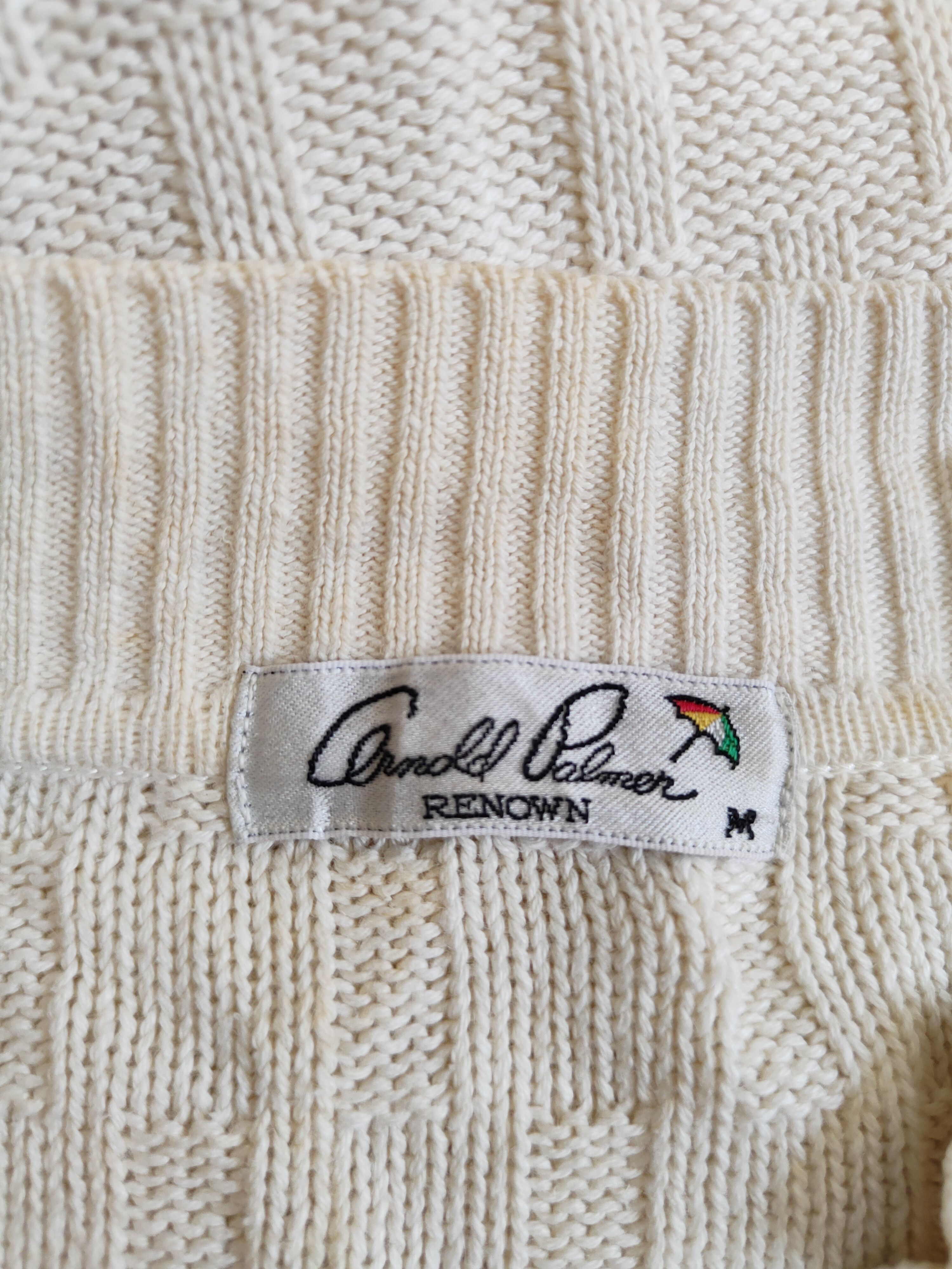 Japanese Brand Arnold Palmer Renown Ivory Knitwear Long Sleeve Shirt #236B Size US M / EU 48-50 / 2 - 11 Thumbnail