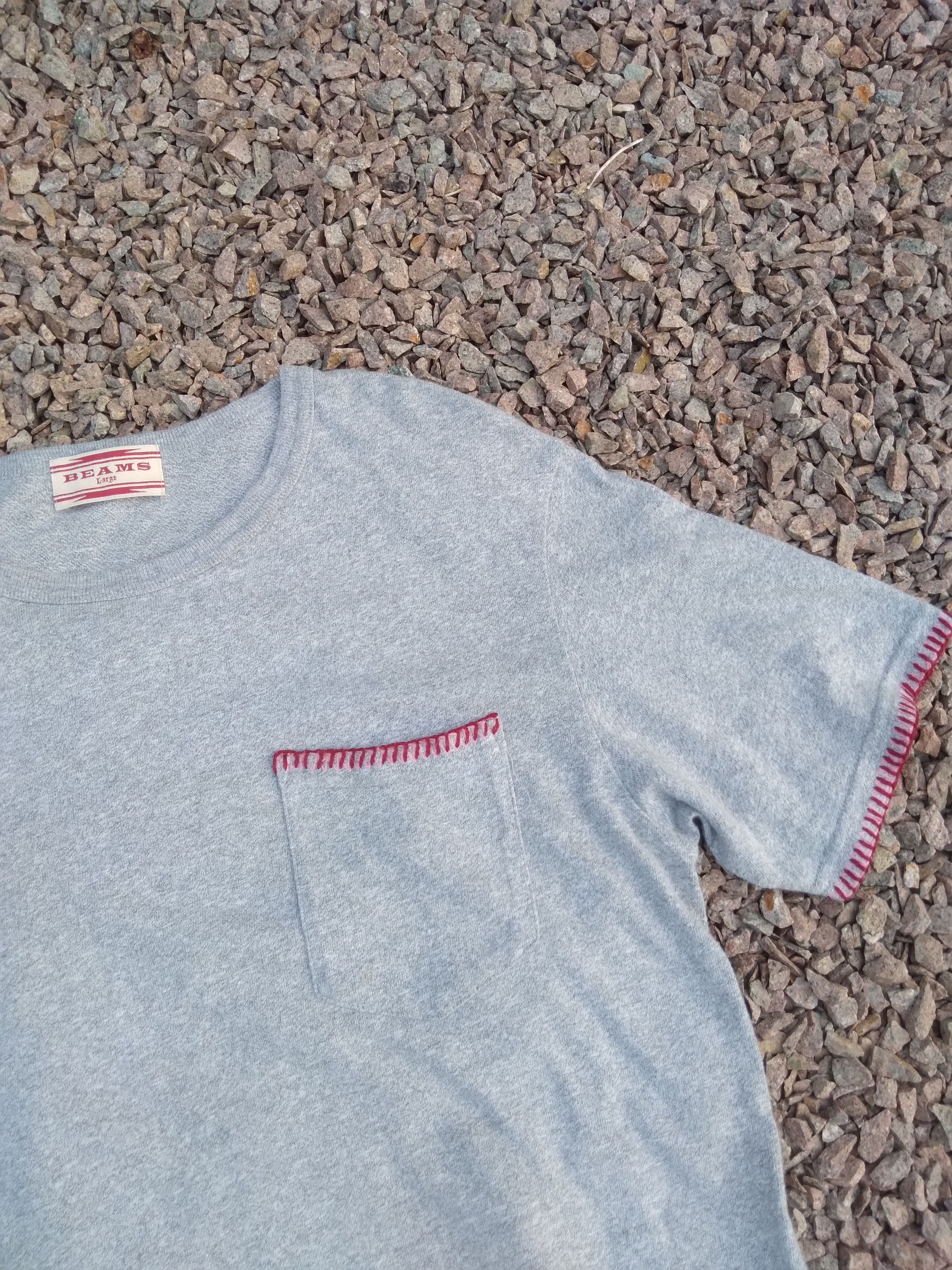 Beams Plus 💥BEAMS POCKETED NAVAJO STITCHING TEES Size US L / EU 52-54 / 3 - 6 Thumbnail