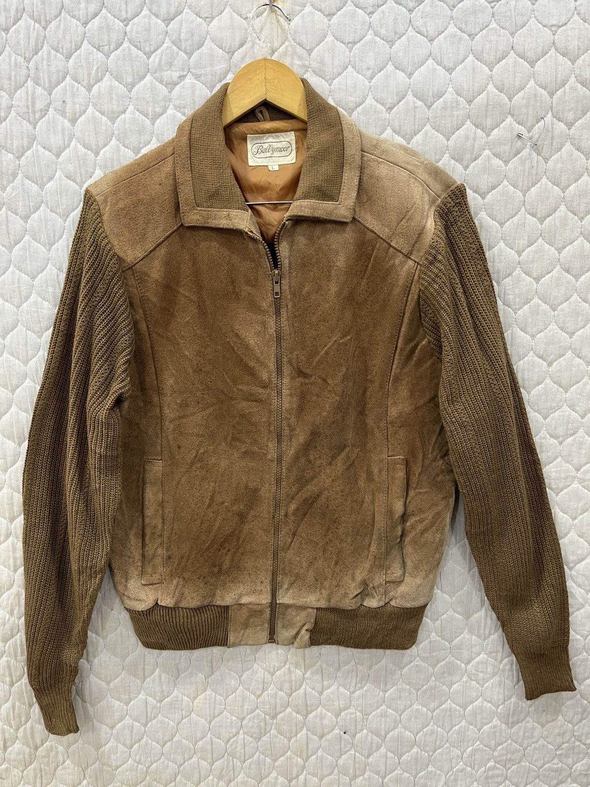 Genuine Leather (Mmm). VINTAGE BALLYMOOR LEATHER KNIT JACKET Size US M / EU 48-50 / 2 - 1 Thumbnail