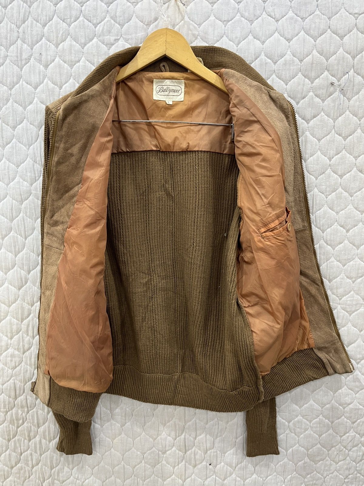 Genuine Leather (Mmm). VINTAGE BALLYMOOR LEATHER KNIT JACKET Size US M / EU 48-50 / 2 - 7 Thumbnail