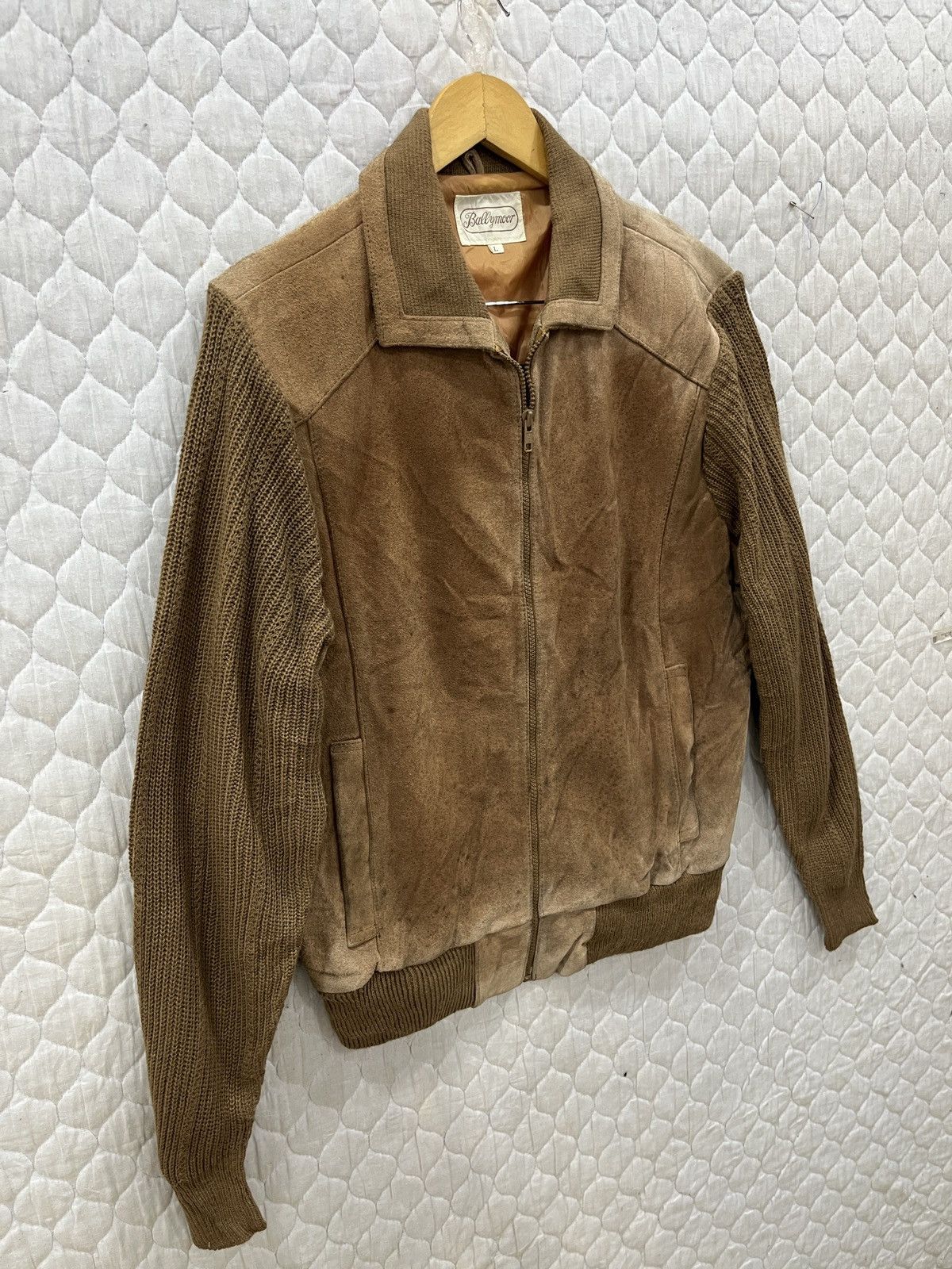 Genuine Leather (Mmm). VINTAGE BALLYMOOR LEATHER KNIT JACKET Size US M / EU 48-50 / 2 - 2 Thumbnail