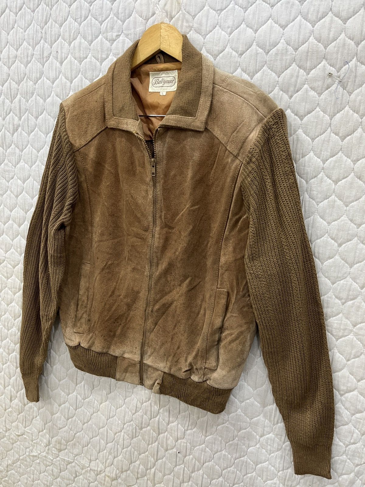 Genuine Leather (Mmm). VINTAGE BALLYMOOR LEATHER KNIT JACKET Size US M / EU 48-50 / 2 - 3 Thumbnail