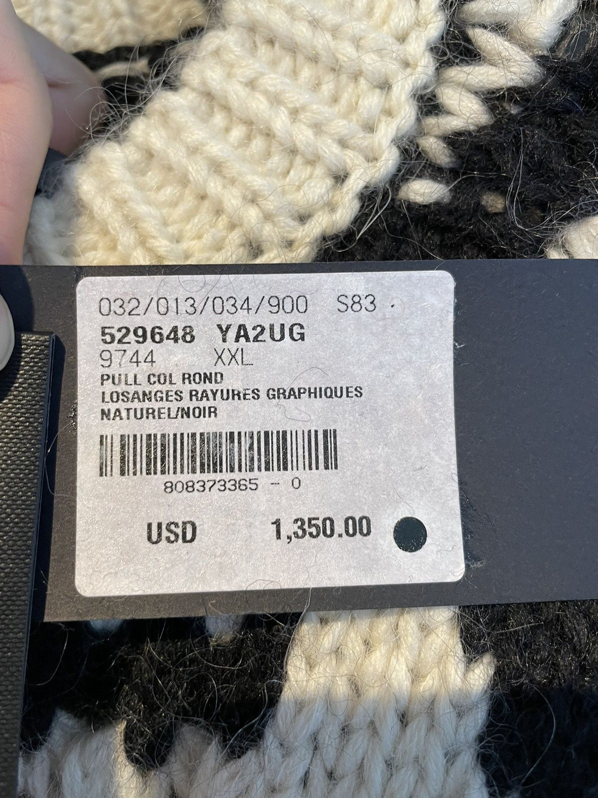 Hedi Slimane × Saint Laurent Paris × Yves Saint Laurent Limited $1,550 Value Super Runway Graphic Sweater Brand New Size US XL / EU 56 / 4 - 4 Thumbnail