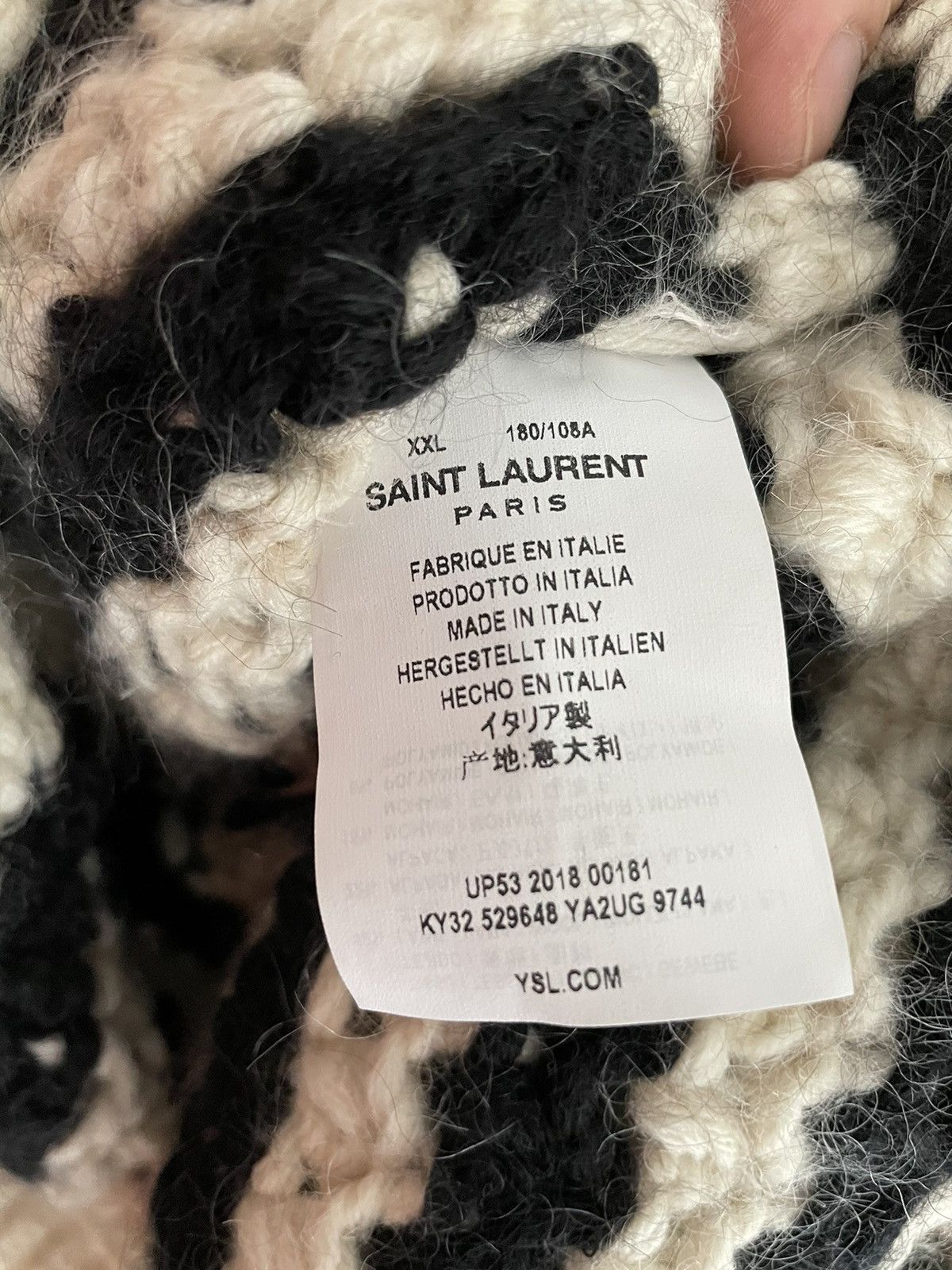 Hedi Slimane × Saint Laurent Paris × Yves Saint Laurent Limited $1,550 Value Super Runway Graphic Sweater Brand New Size US XL / EU 56 / 4 - 13 Thumbnail