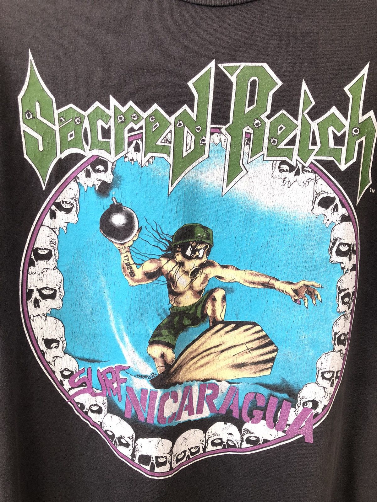 Band Tees Vintage 90s Sacred Reich Thrash Metal Band Tee Size US XL / EU 56 / 4 - 3 Thumbnail