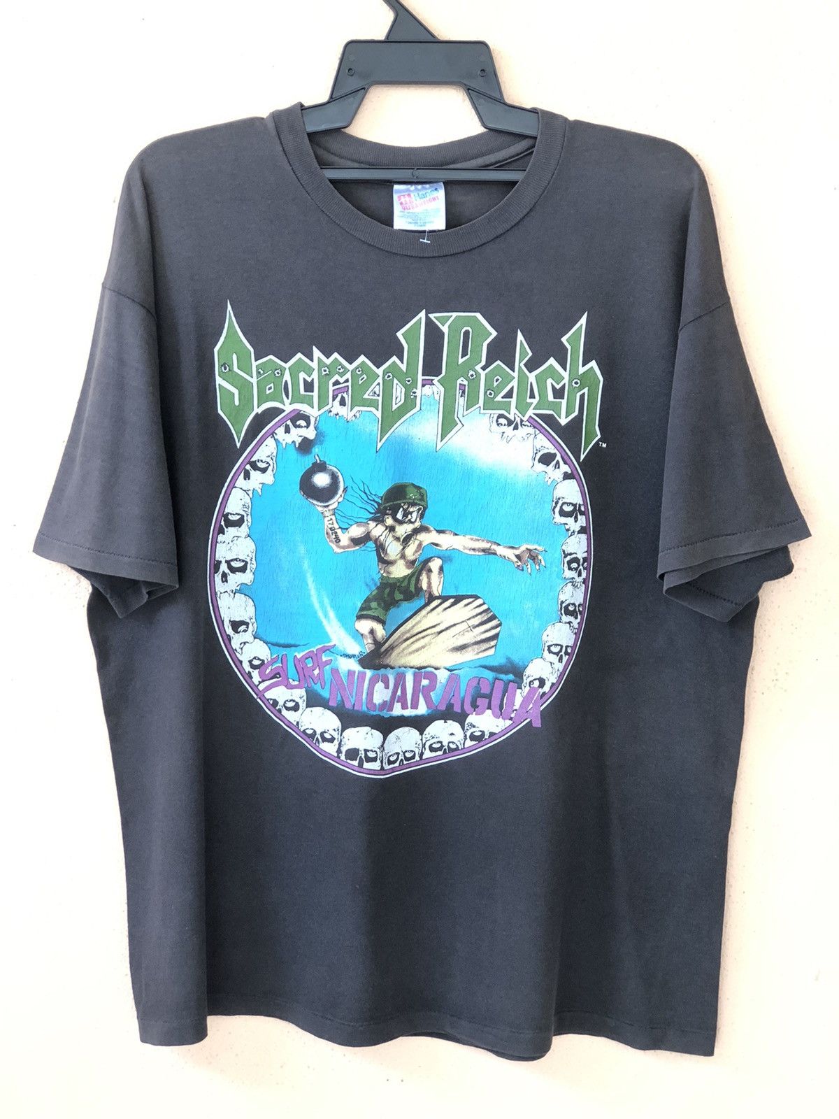 Vintage 90s Sacred Reich Thrash Metal Band Tee
