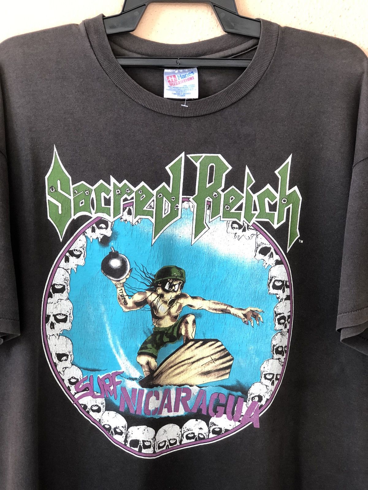 Band Tees Vintage 90s Sacred Reich Thrash Metal Band Tee Size US XL / EU 56 / 4 - 2 Thumbnail