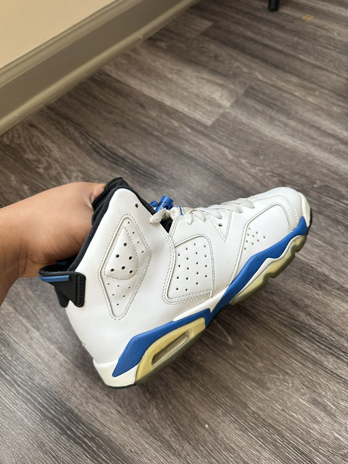 Jordan Brand AJ6 Air Jordan 6 Retro Sport Blue (2014) GS Size 7Y or 8.5W Size US 7 / EU 40 - 4 Thumbnail