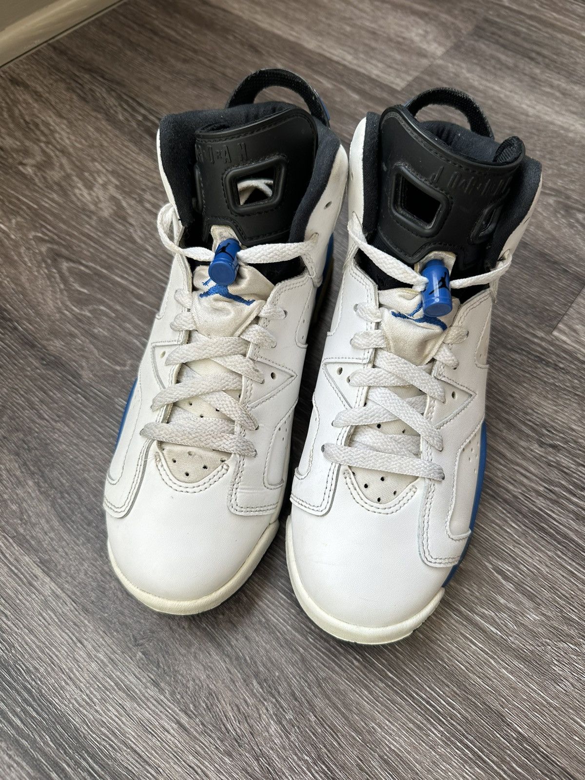 Jordan Brand AJ6 Air Jordan 6 Retro Sport Blue (2014) GS Size 7Y or 8.5W Size US 7 / EU 40 - 2 Thumbnail