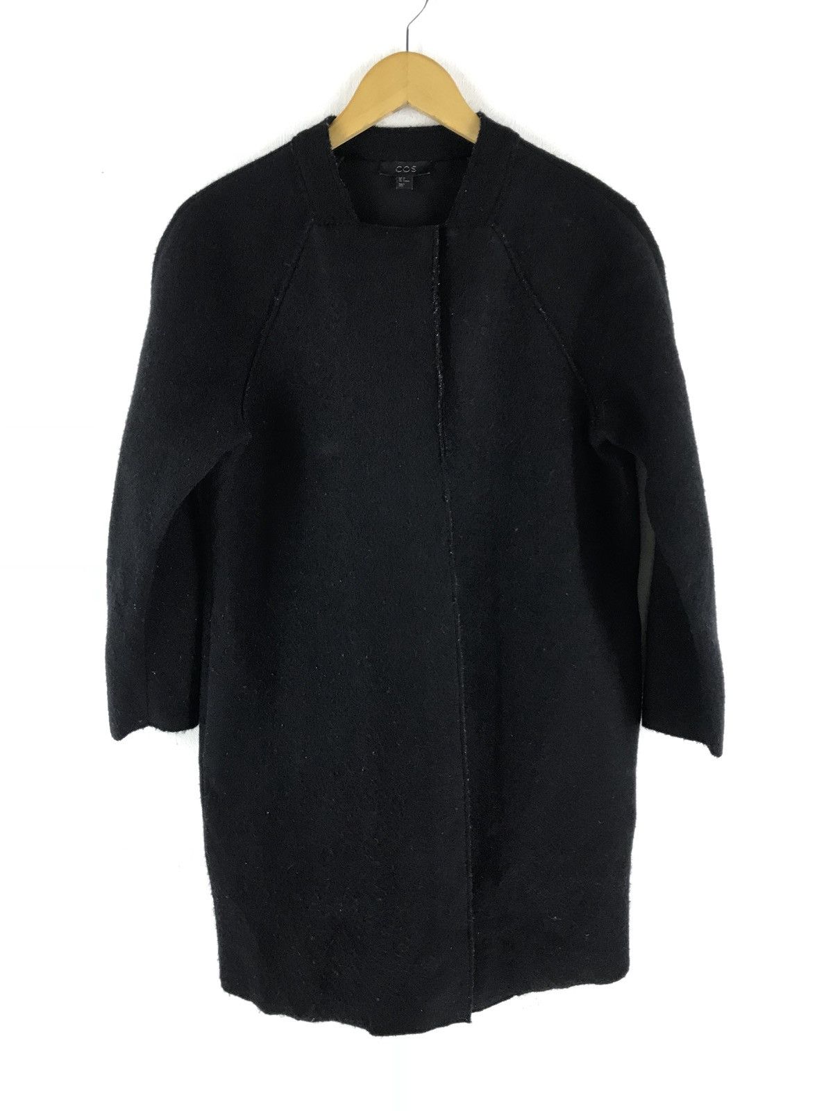 Cos black wool coat online