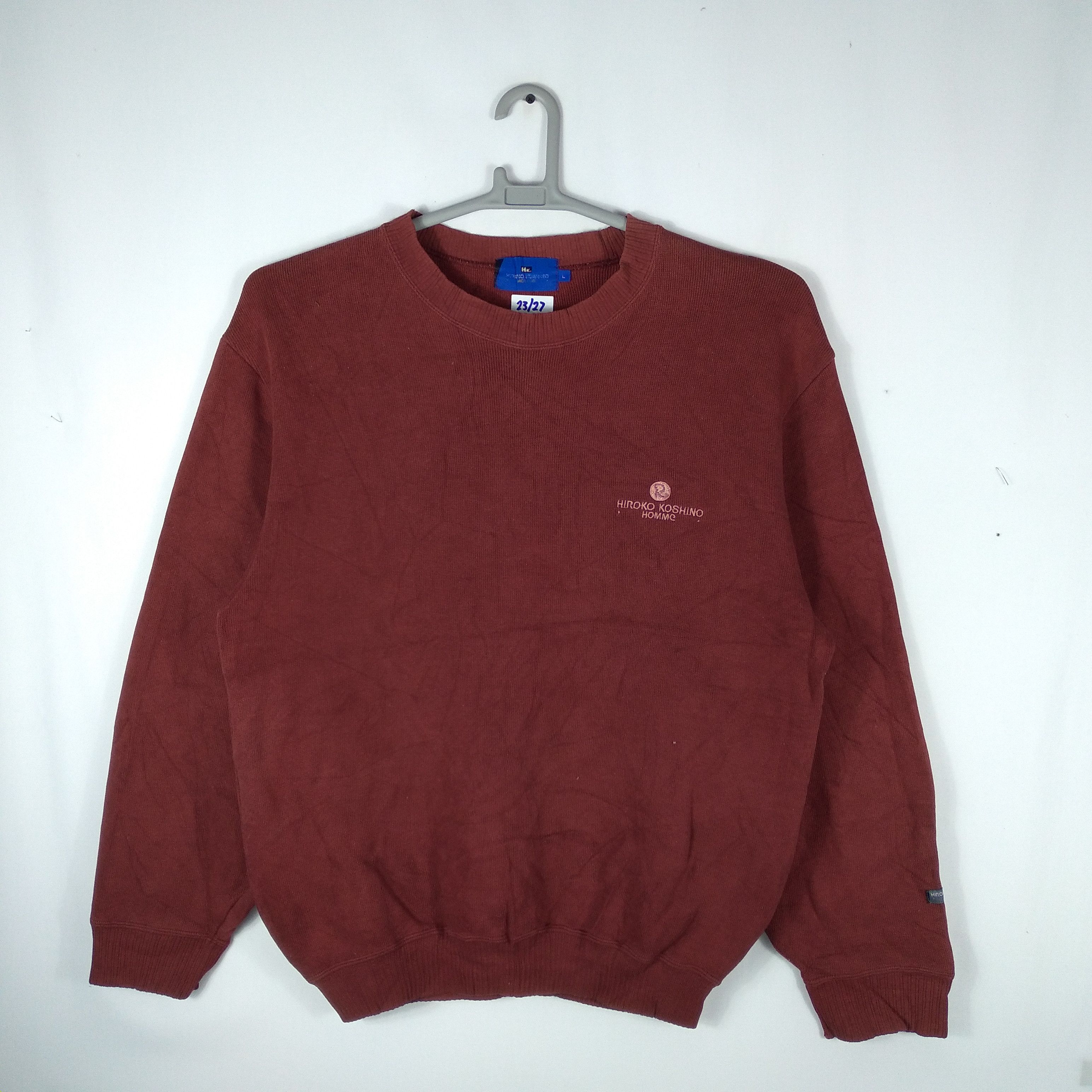 Designer × Hiroko Koshino Homme × Japanese Brand Hiroko Koshino Homme Big Embroidery Spellout Sweatshirts Size US L / EU 52-54 / 3 - 3 Thumbnail