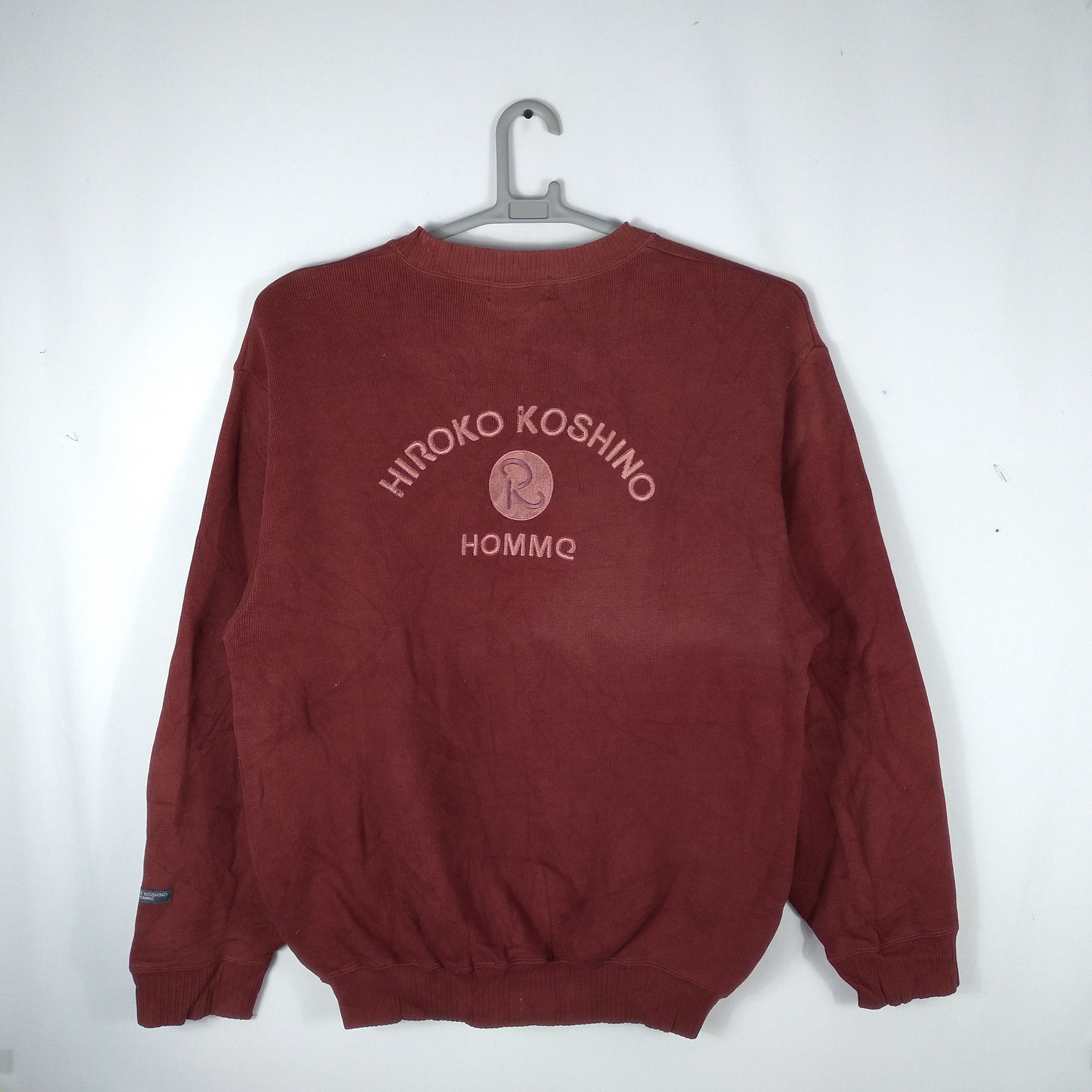 Designer × Hiroko Koshino Homme × Japanese Brand Hiroko Koshino Homme Big Embroidery Spellout Sweatshirts Size US L / EU 52-54 / 3 - 1 Thumbnail