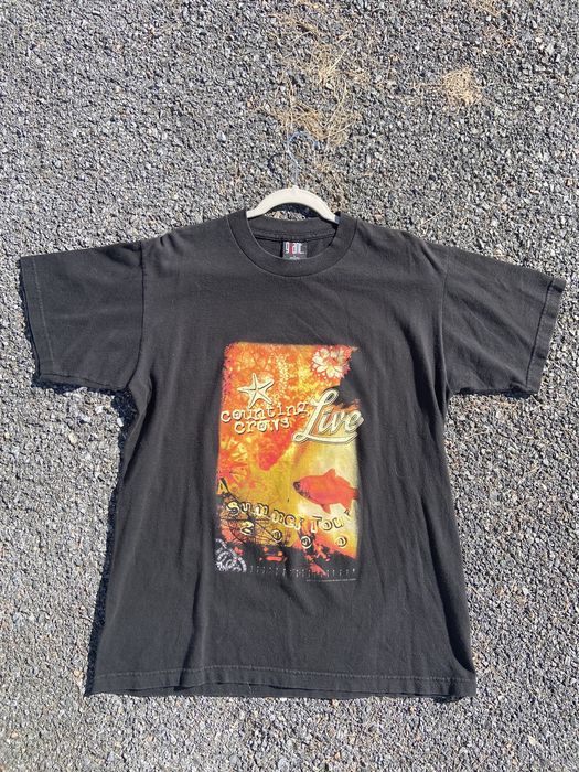 T-shirt Counting Crows Bleu - Groupe De Rock, Unisexe, Toutes Tailles, Personnalisation Possible - Modèle JJ4096