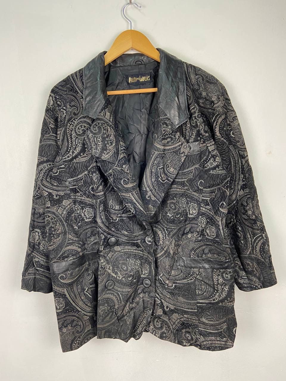 Vintage Vintage Aun Louis Suede Leather Jacket Paisley Kapital Style Size US L / EU 52-54 / 3 - 3 Thumbnail